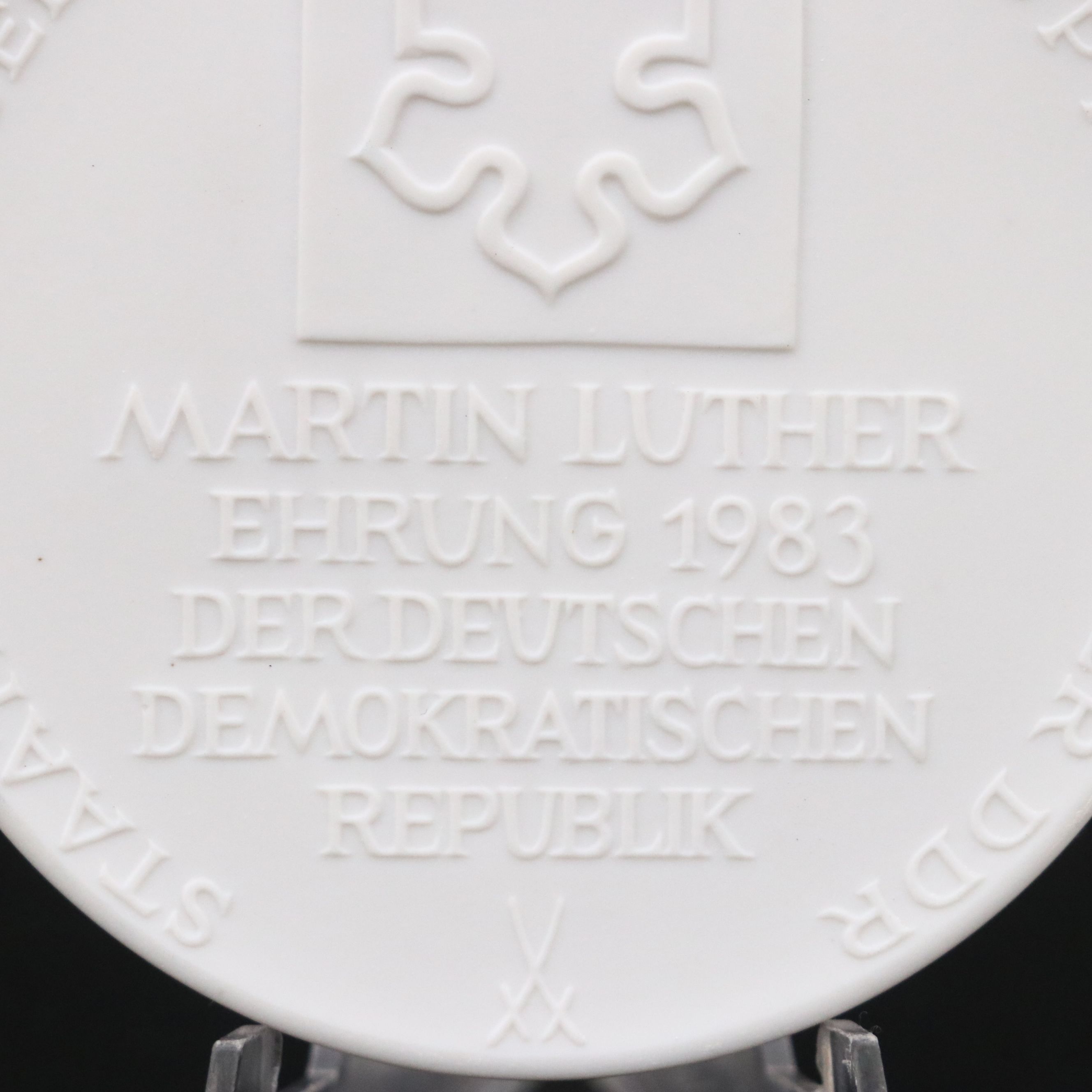 Meissen Martin Luther Porcelain Medal After Hieronymus Magdeburger, 1983