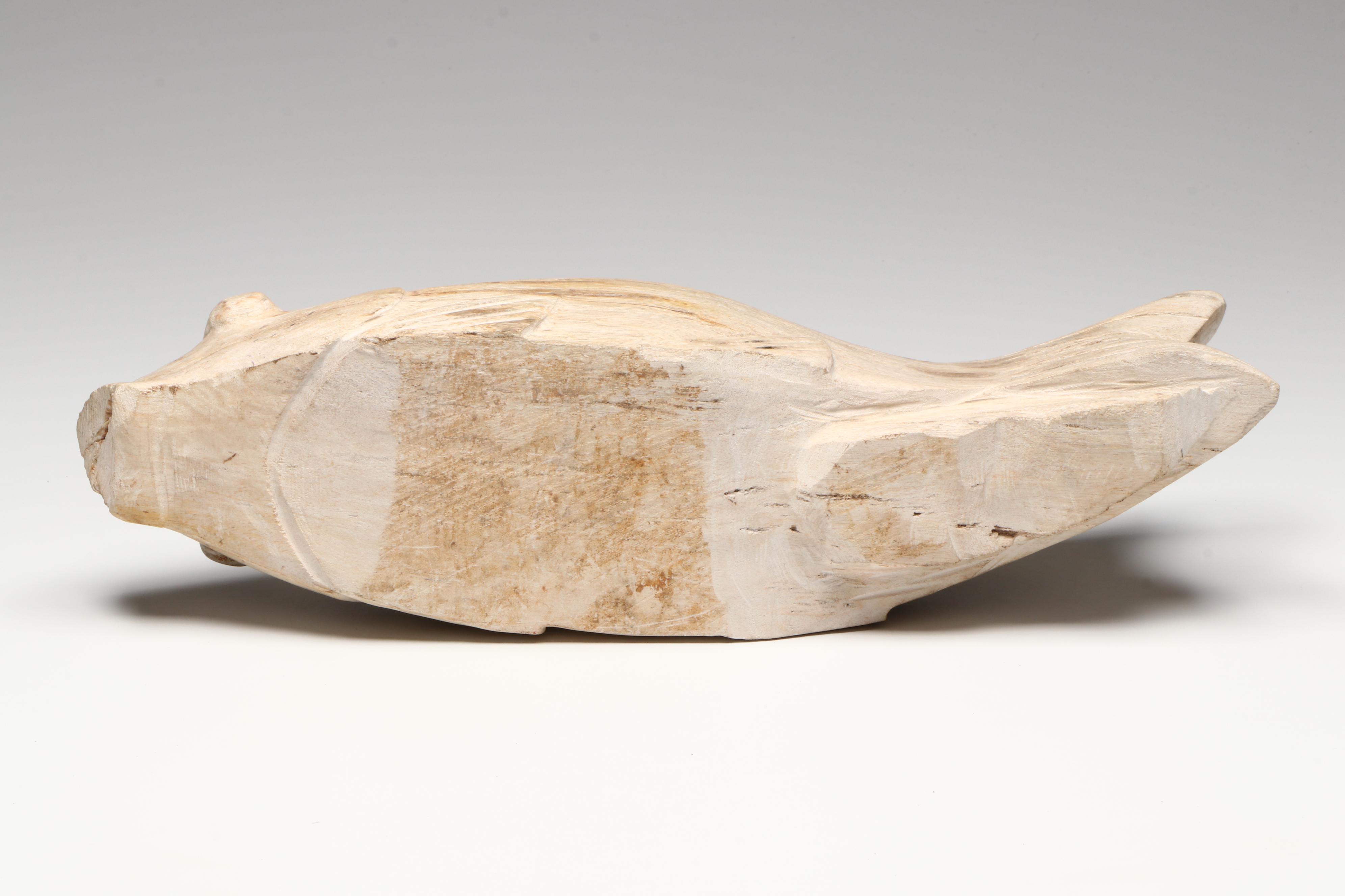 Carved Petrified Wood Fish Sculpture