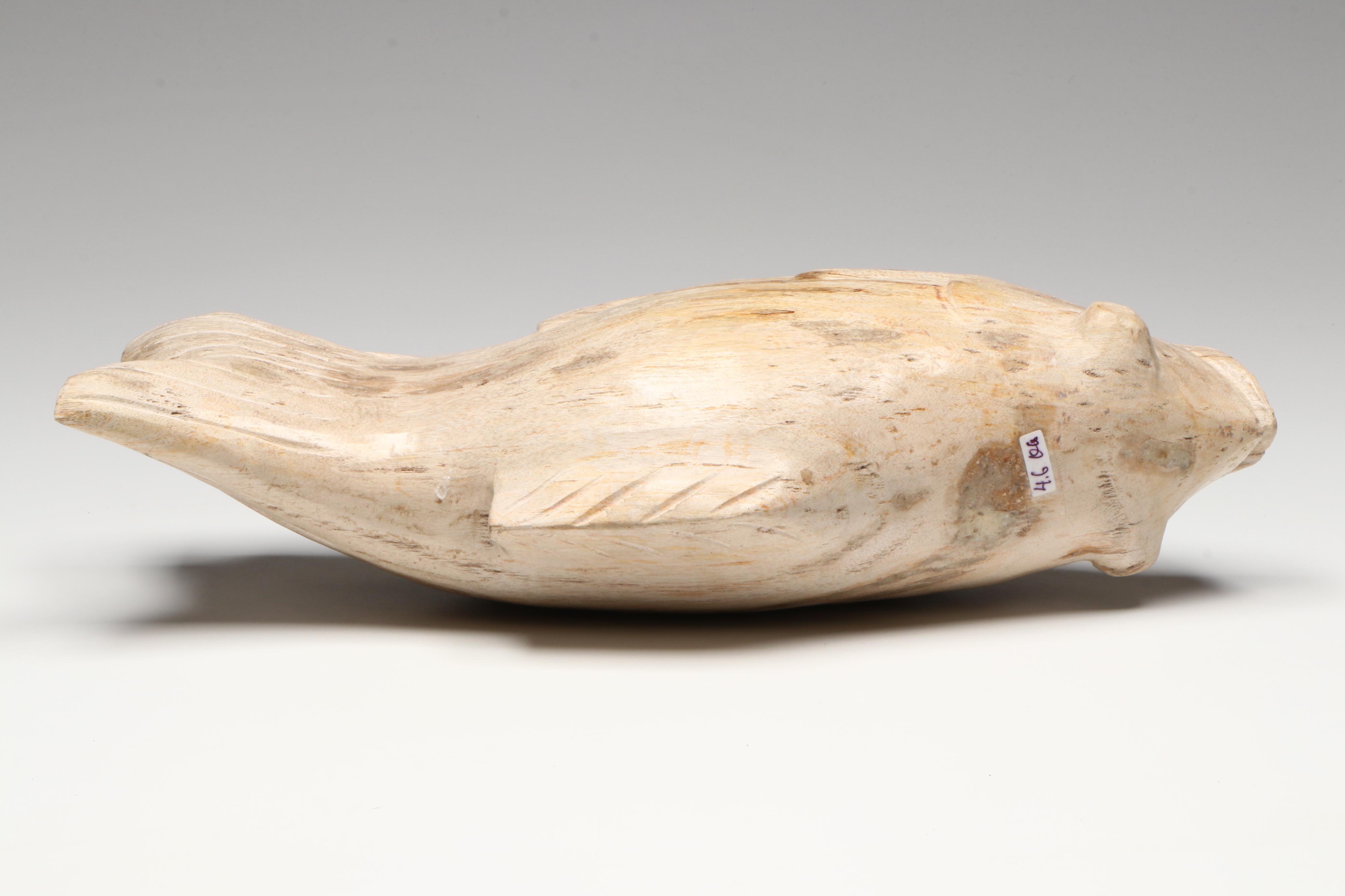 Carved Petrified Wood Fish Sculpture