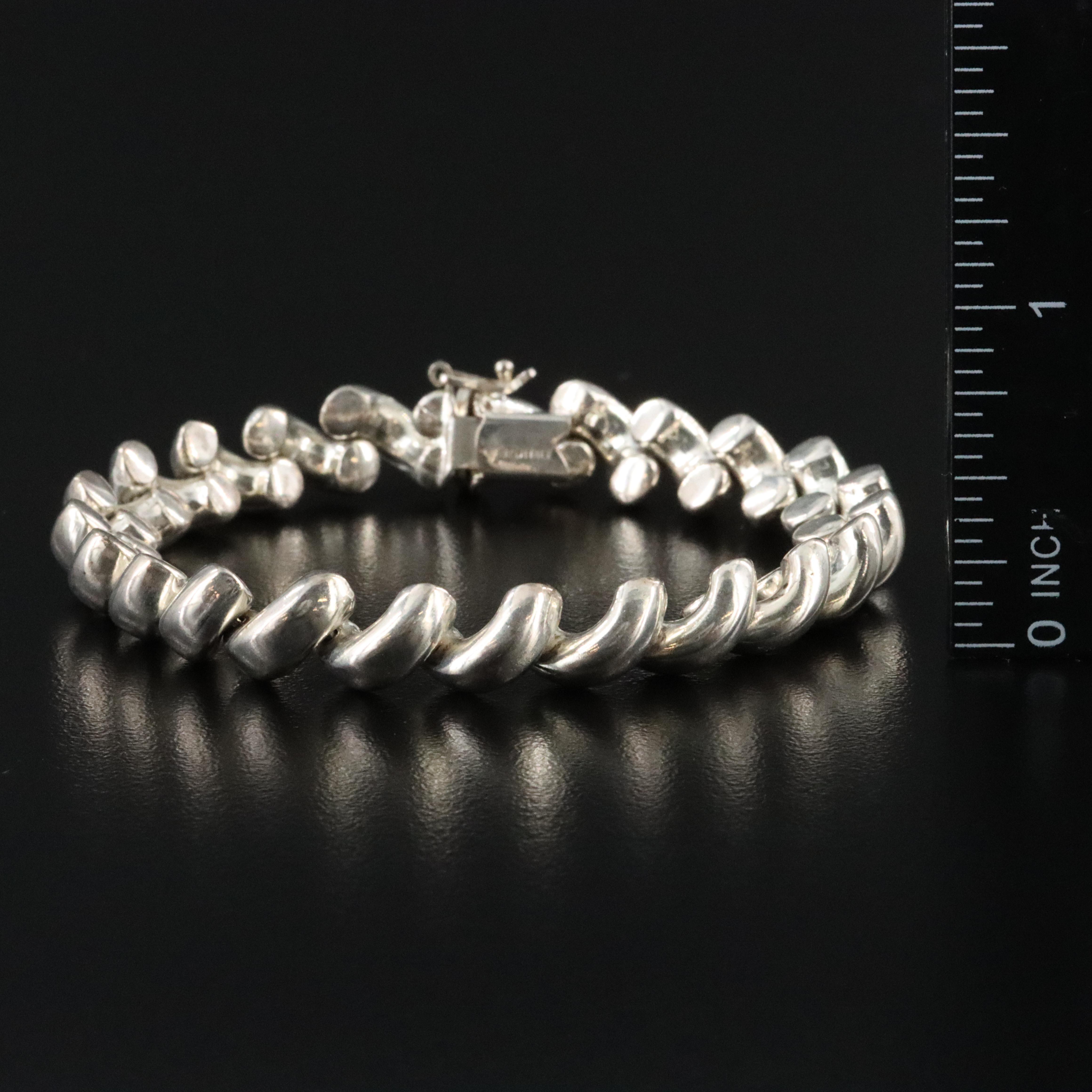 Italian Sterling San Marco Chain Bracelet