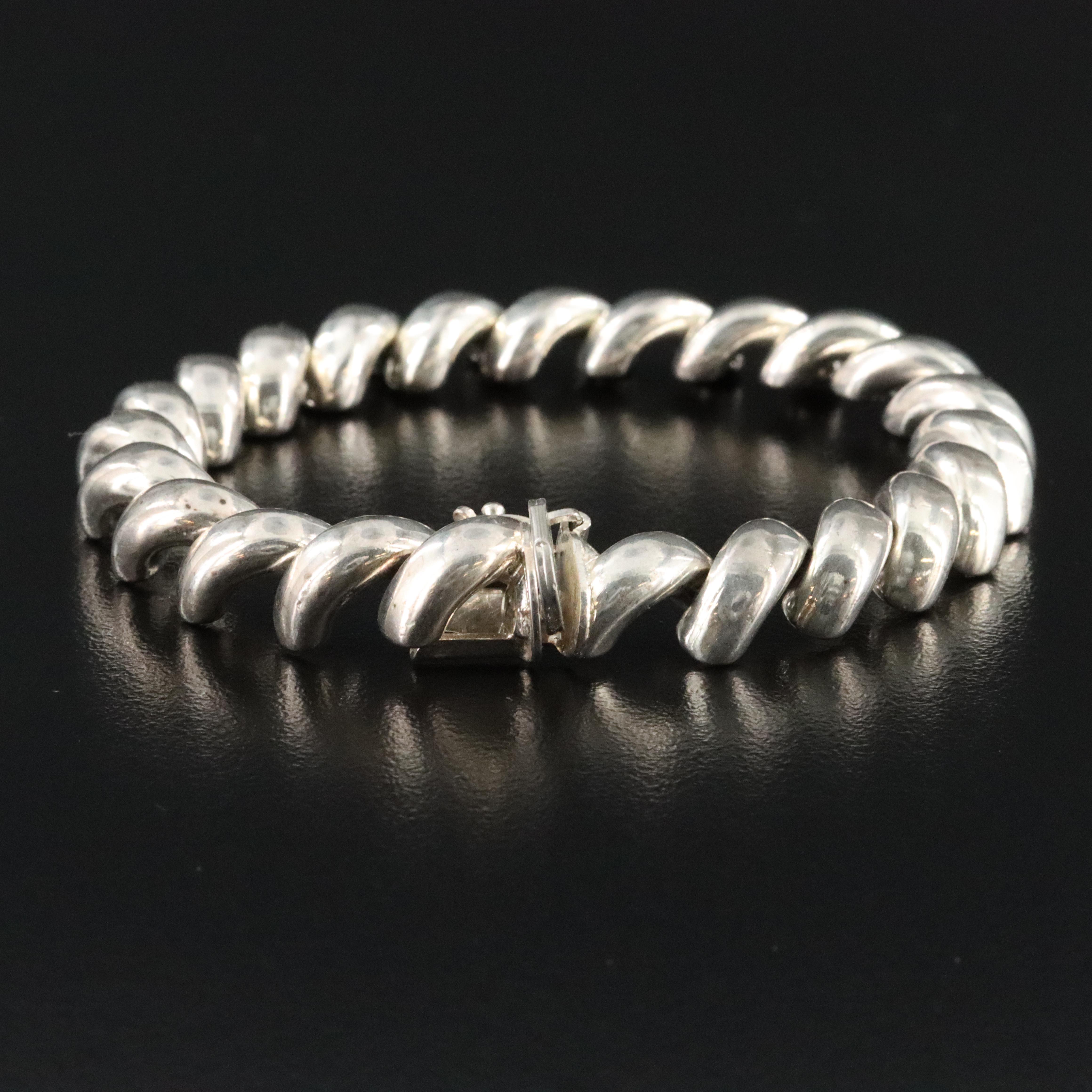 Italian Sterling San Marco Chain Bracelet