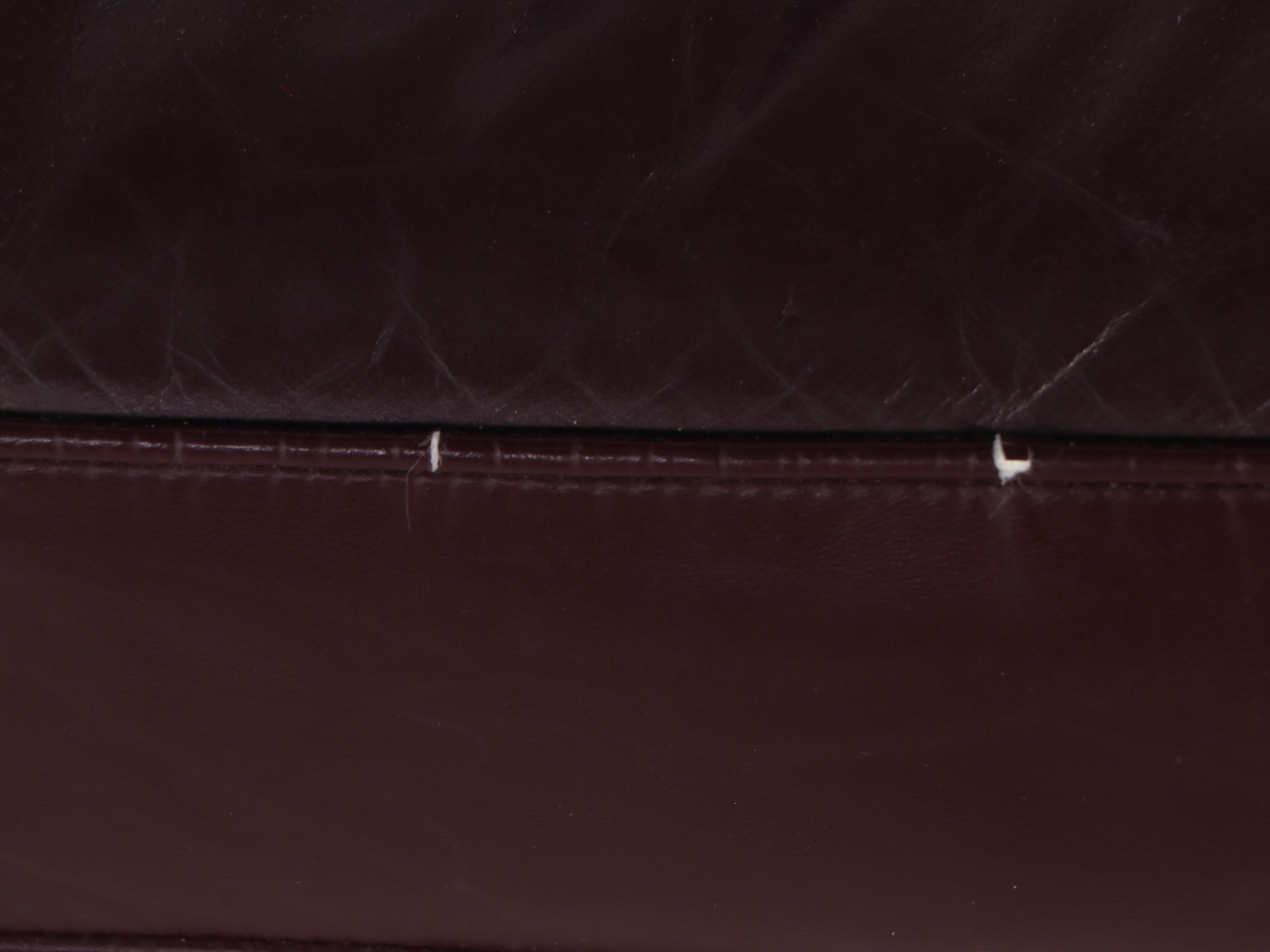 Sam Moore Leather Armchair and Ottoman