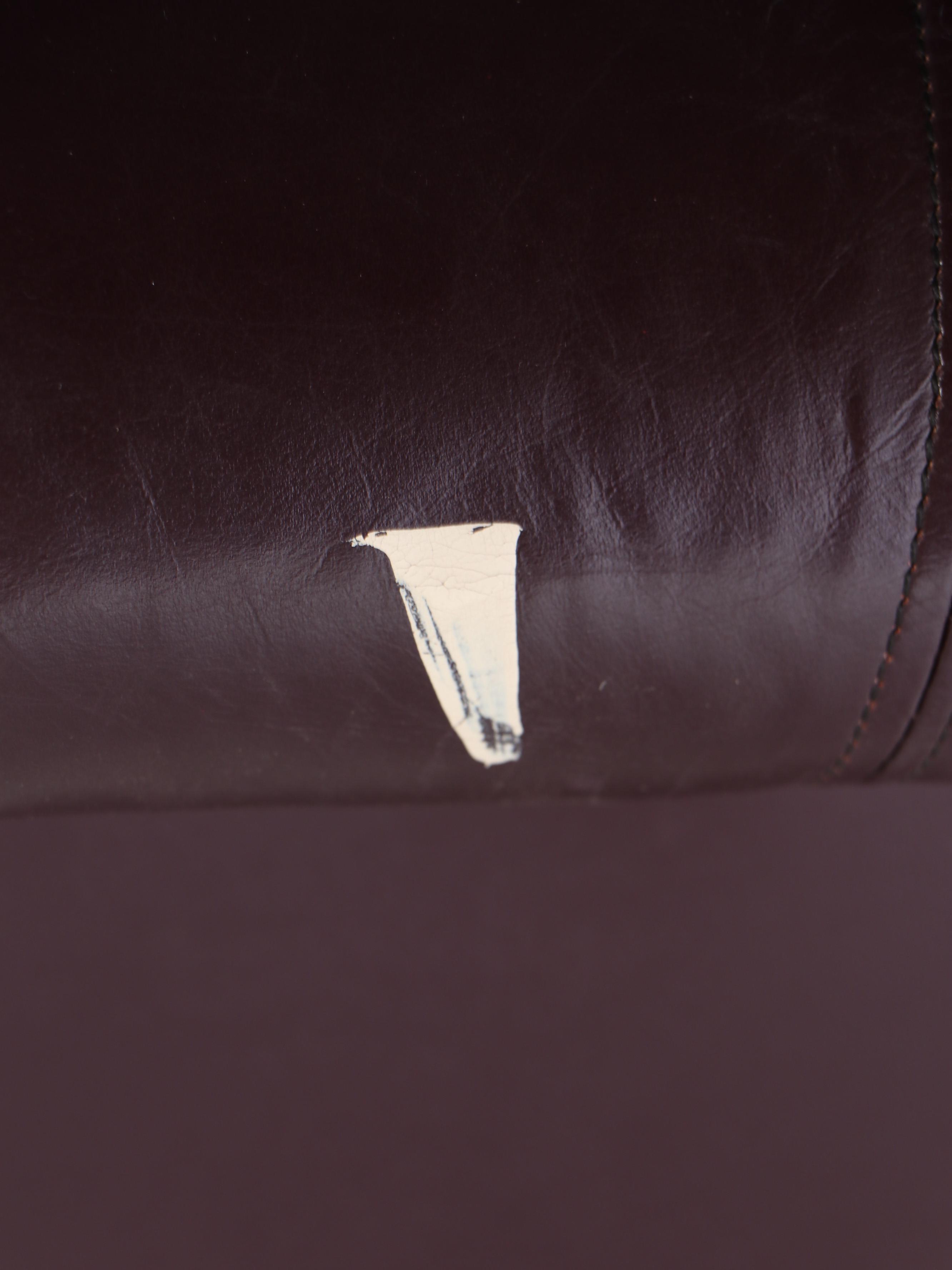 Sam Moore Leather Armchair and Ottoman