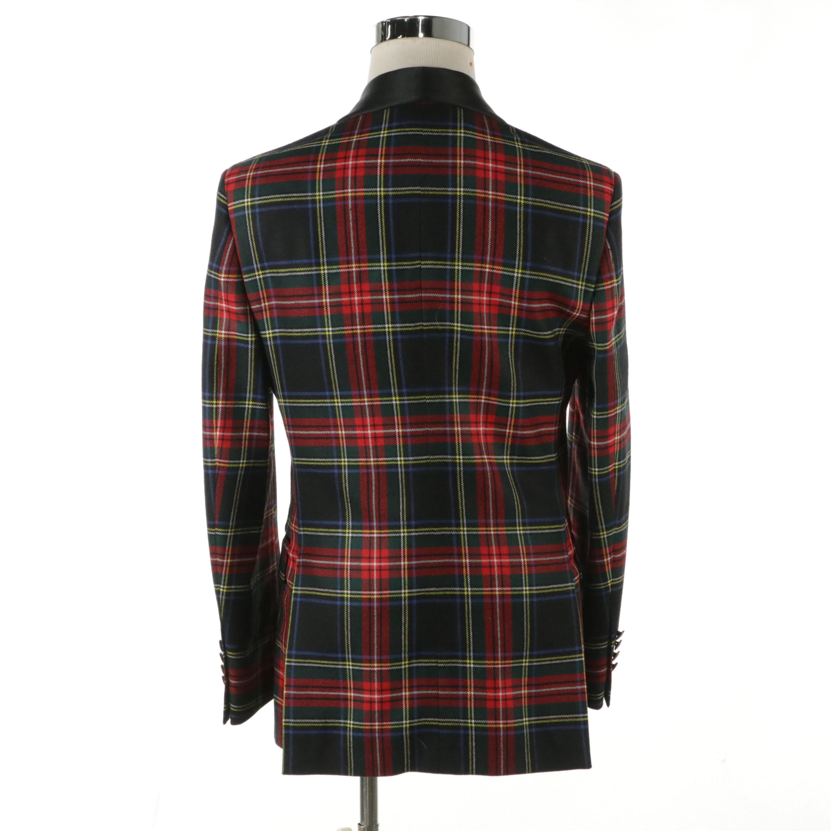 Men's Brooks Brothers Regent Fit Sports Coat in Red and Green Plaid Wool