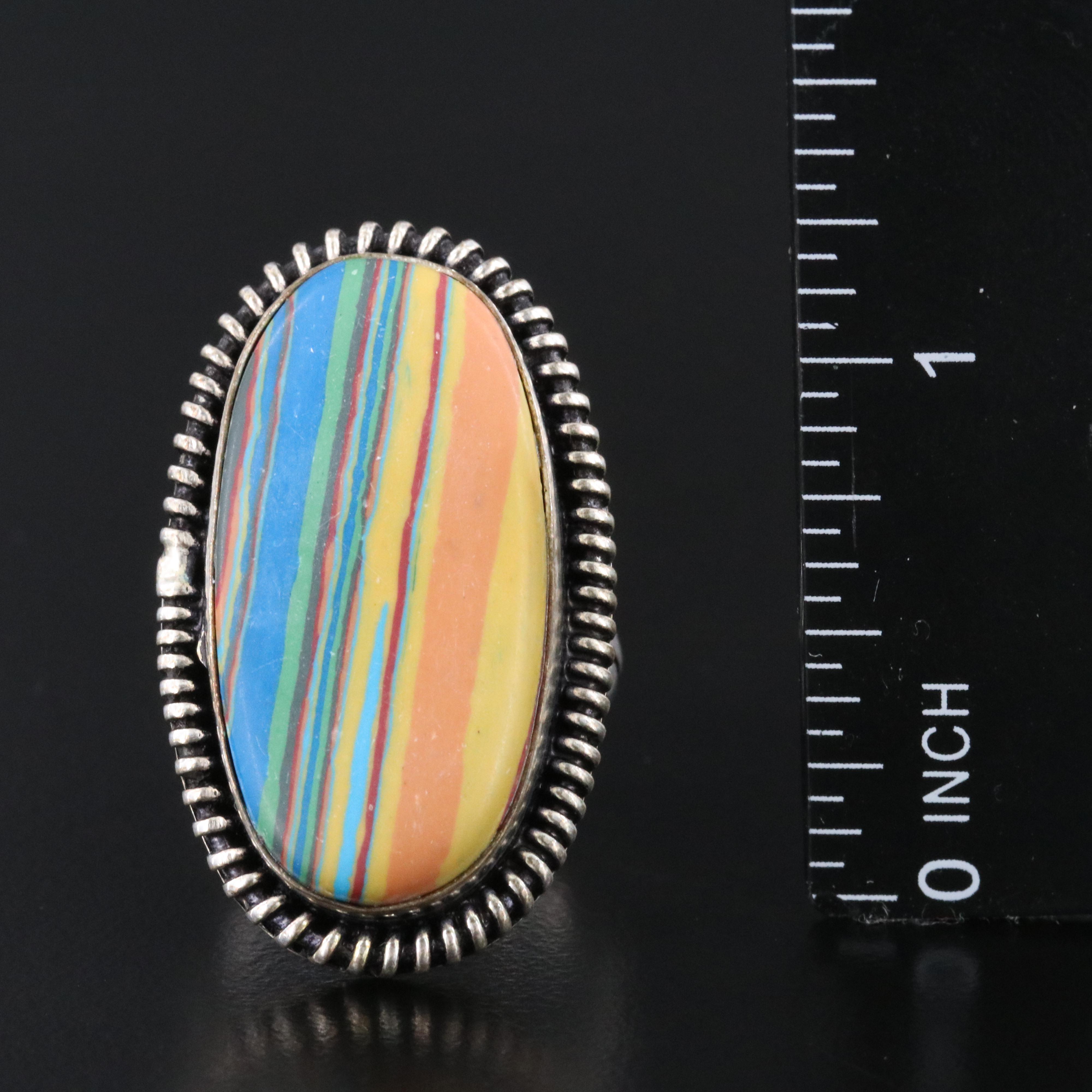 Sterling Fordite Ring