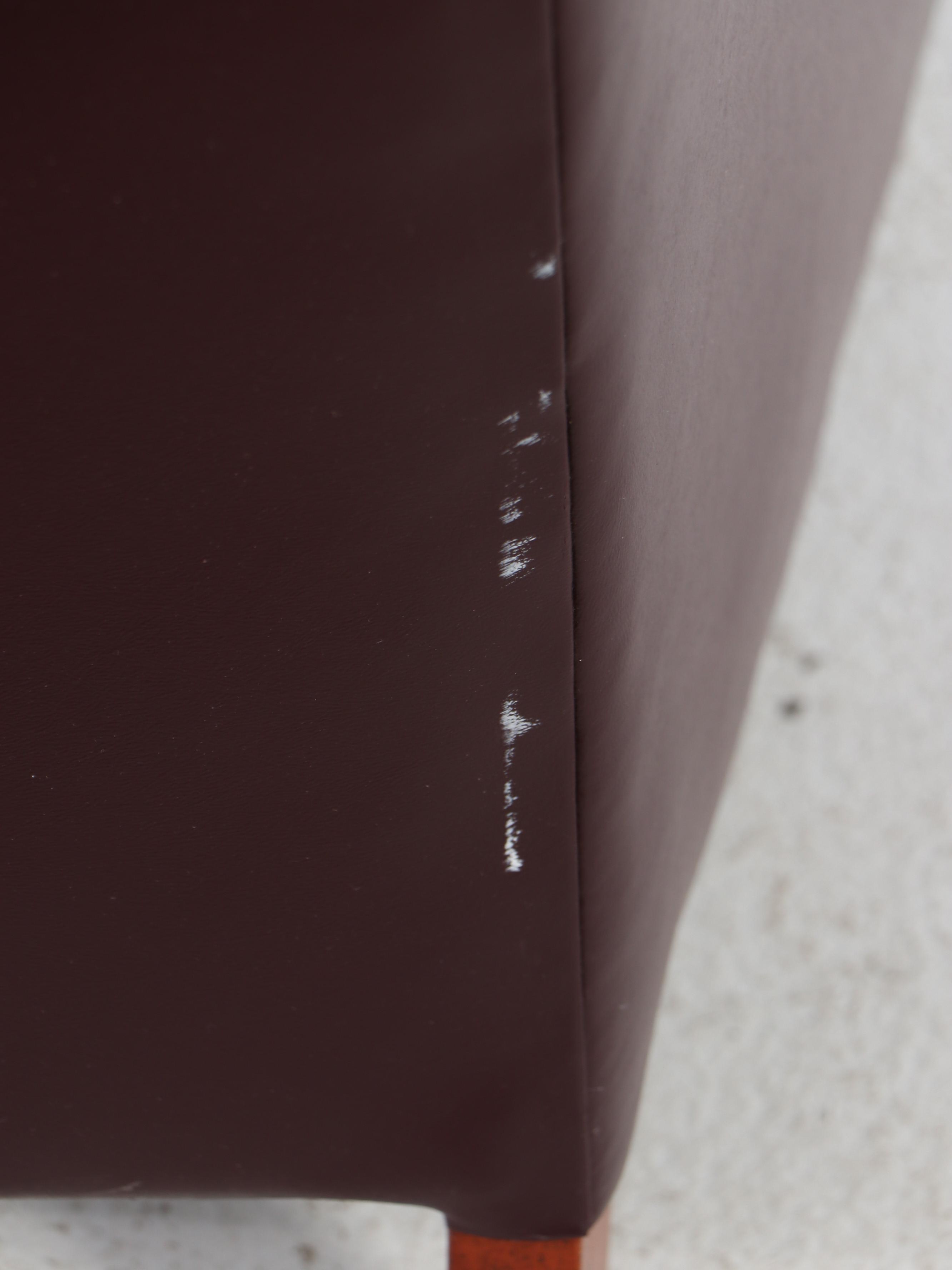 Sam Moore Leather Armchair and Ottoman