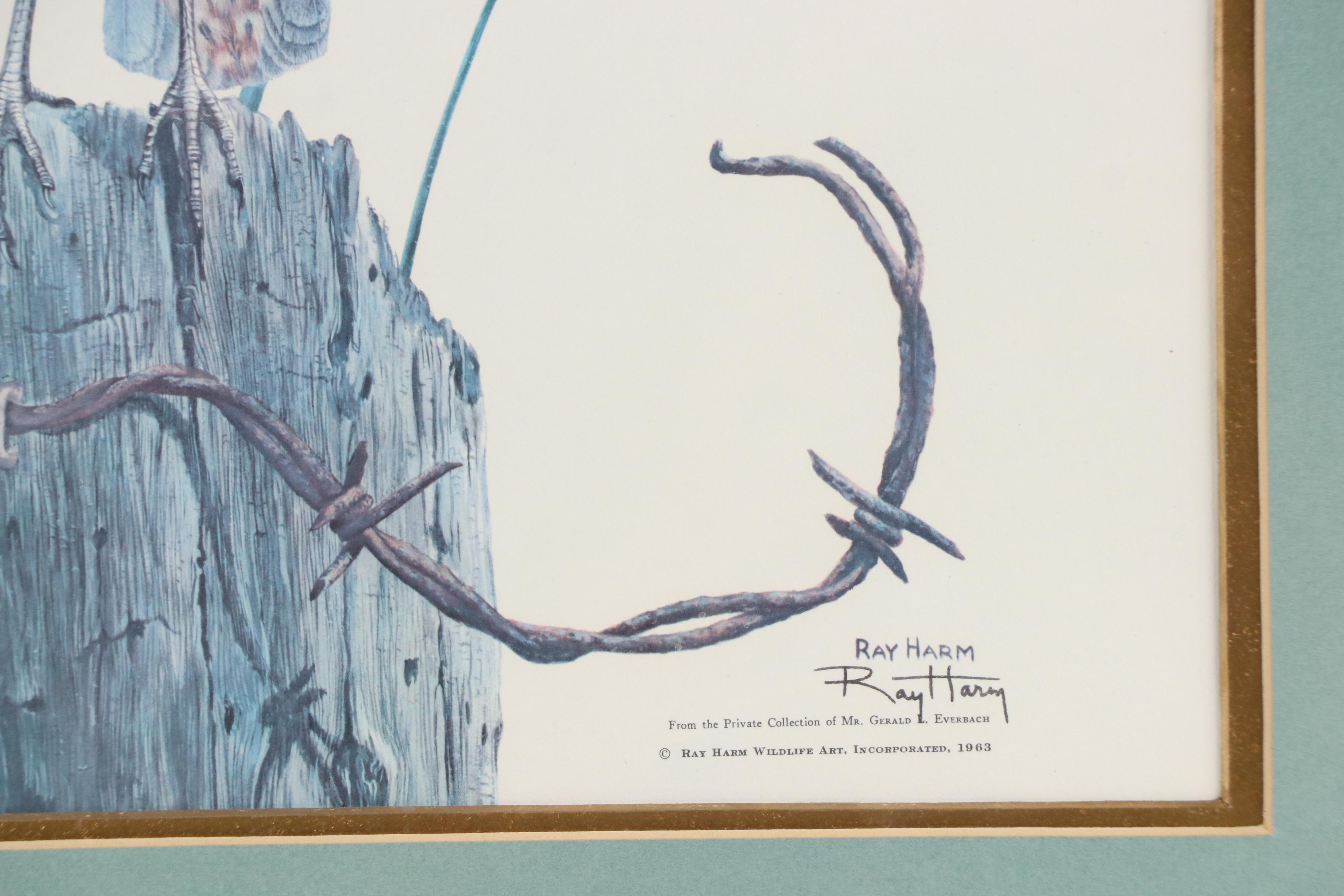 Ray Harm Offset Lithograph "Eastern Bob-White"