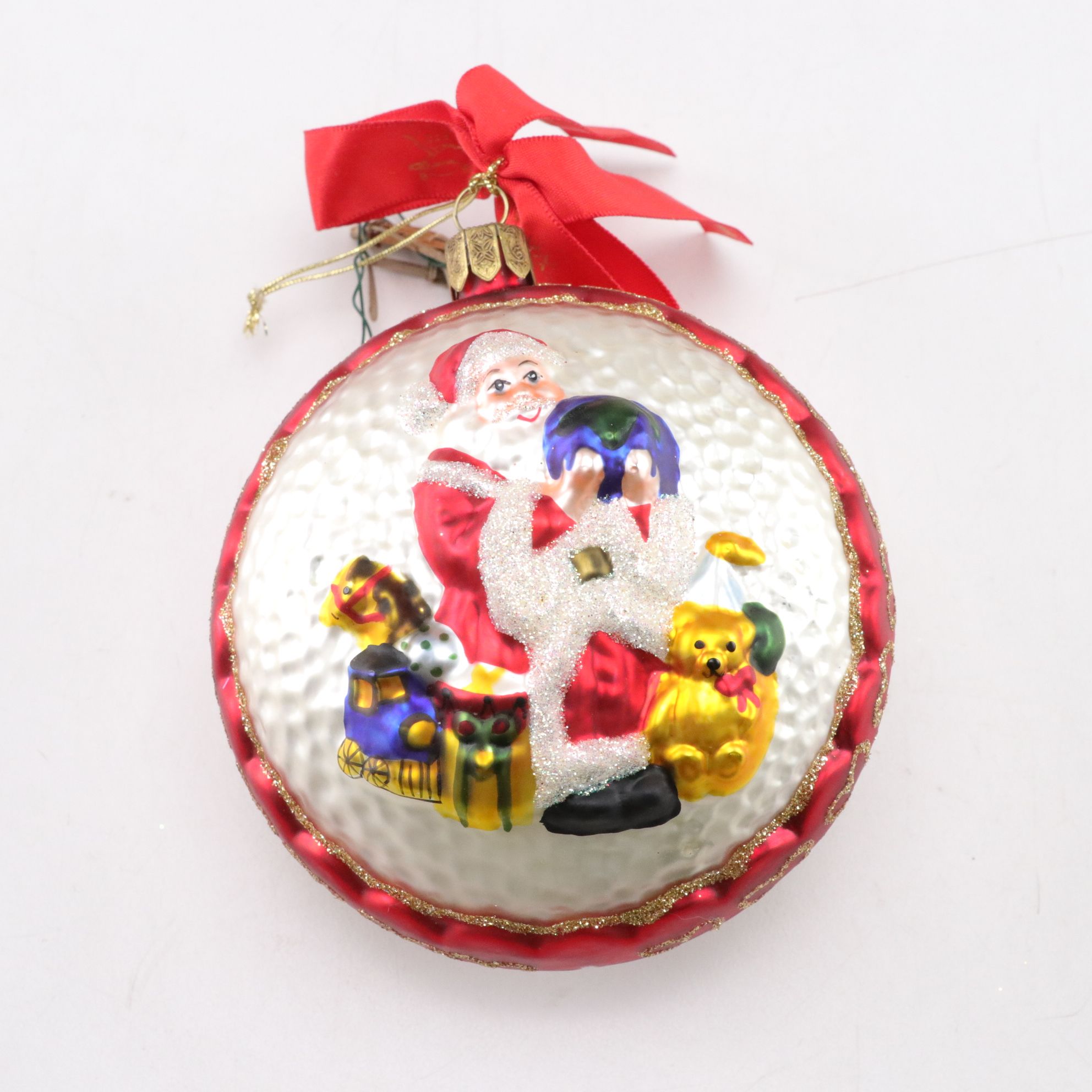 Santa Claus & Frosty the Snowman Glass Ornament Collection