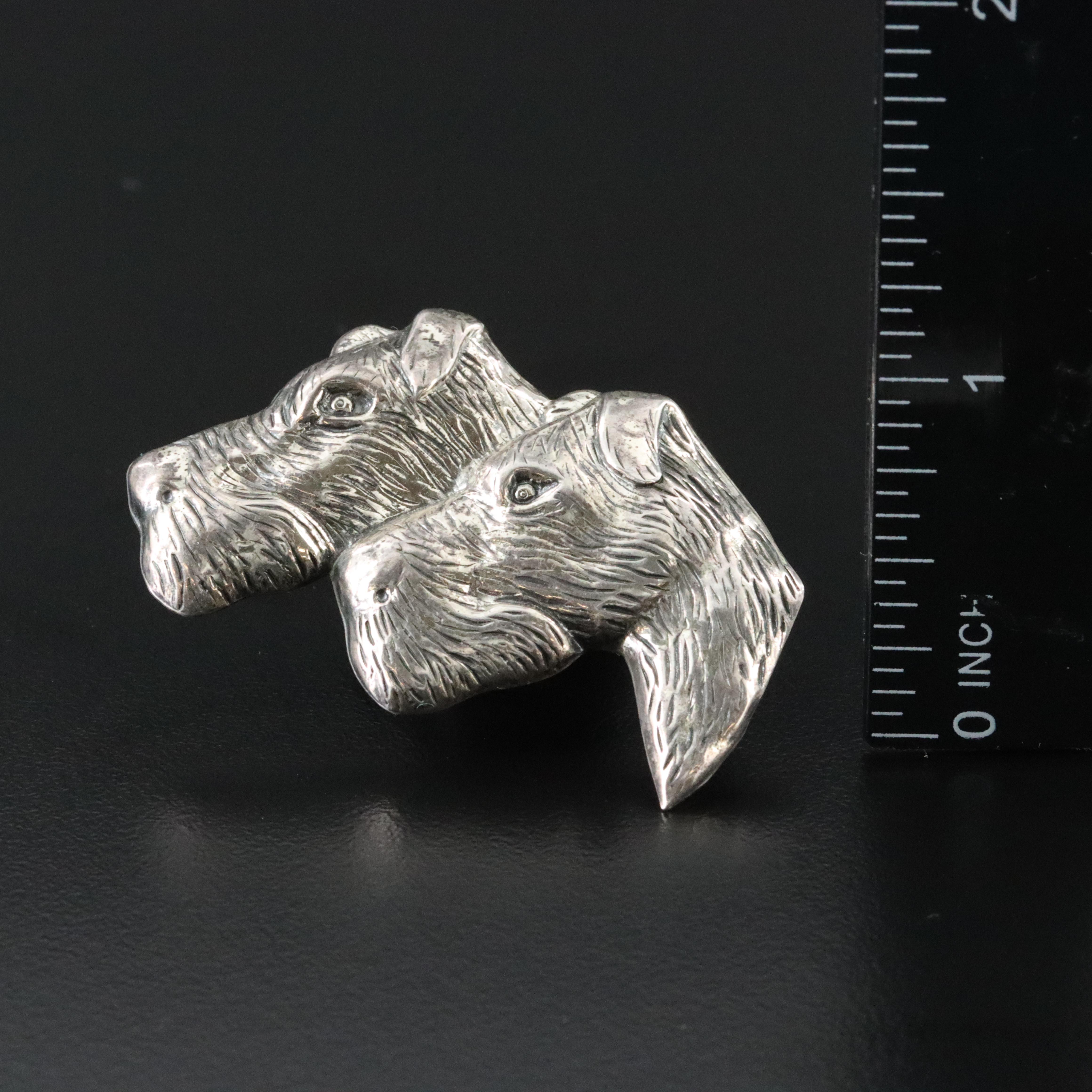 Sterling Terrier Dog Brooch