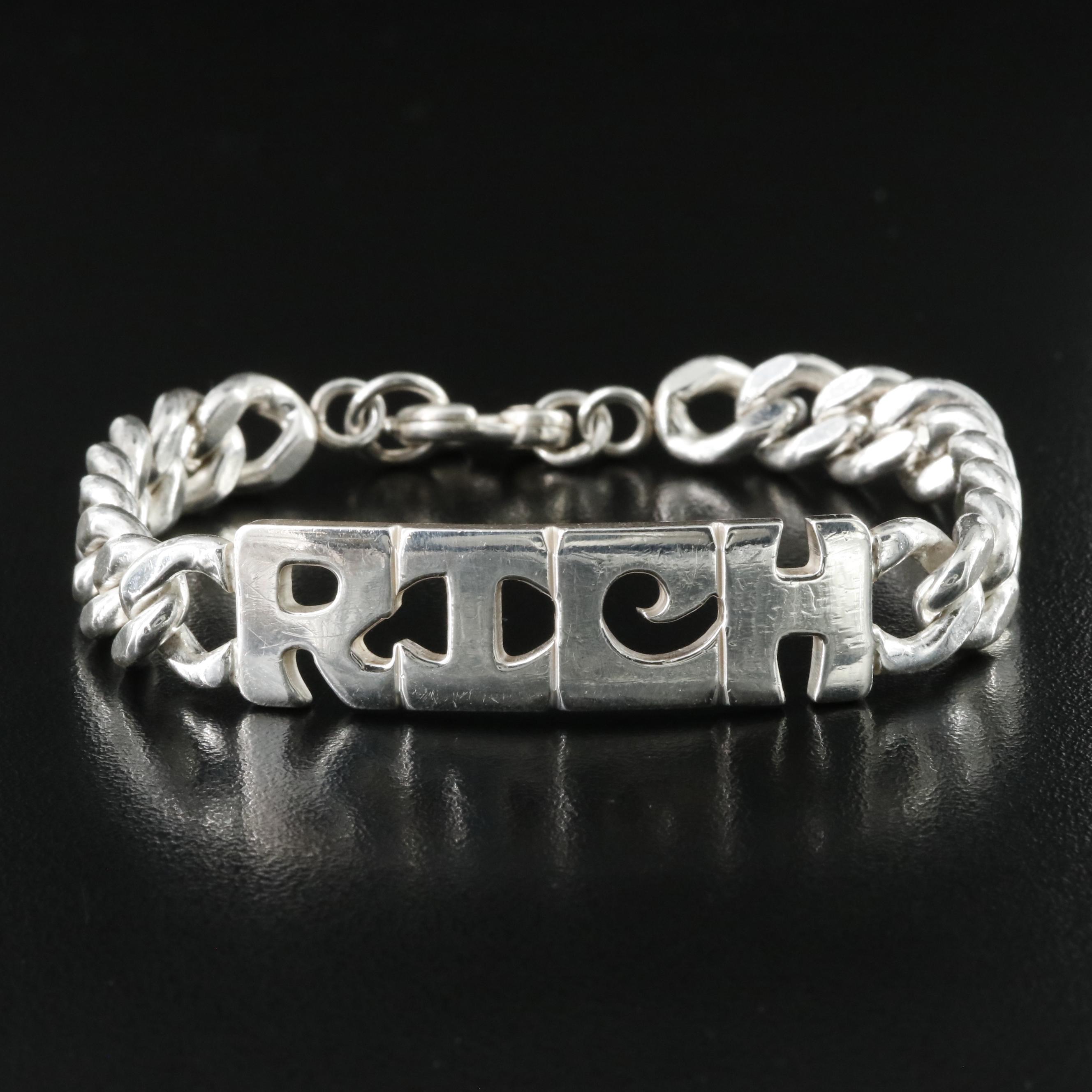 Vintage Sterling "Rich" Bracelet