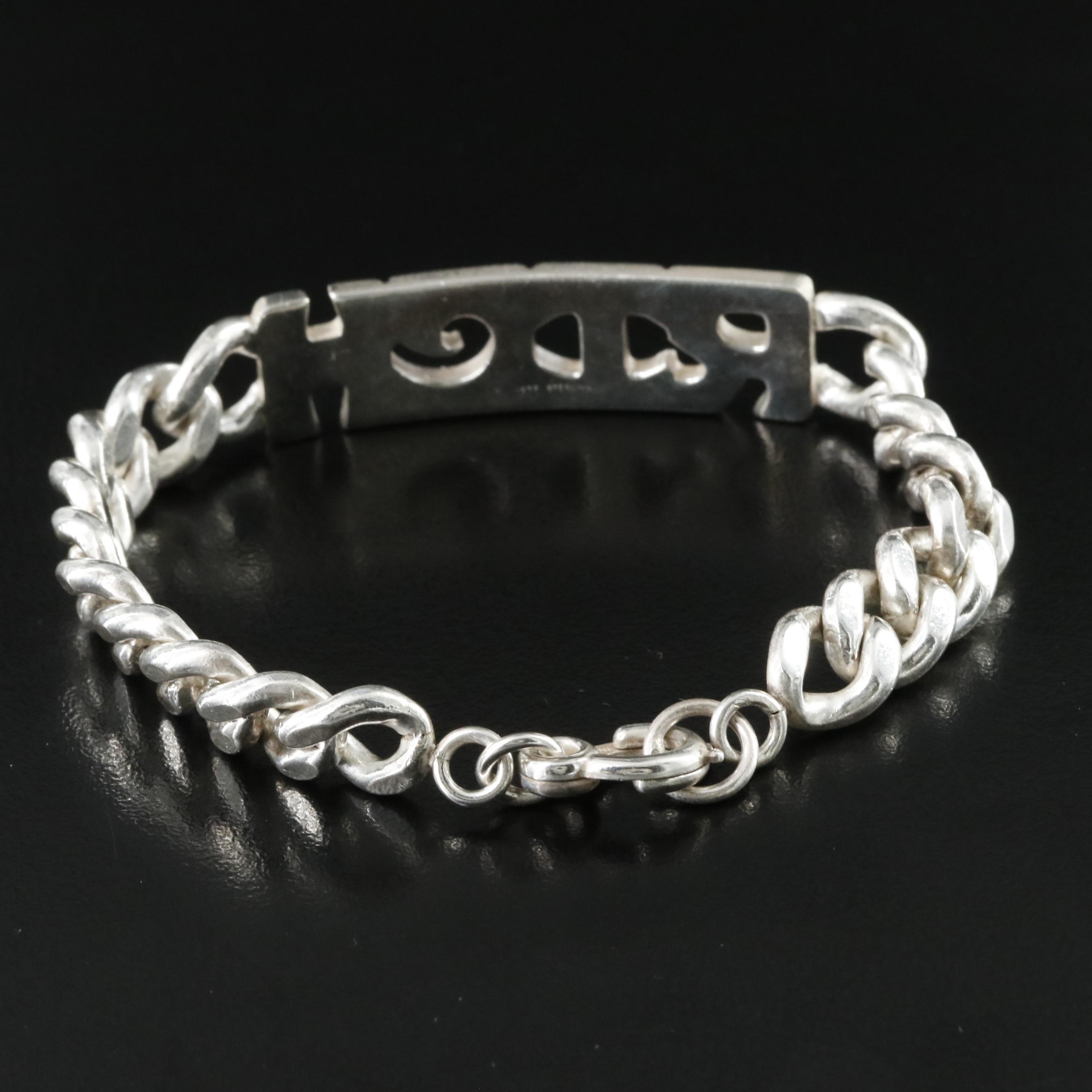 Vintage Sterling "Rich" Bracelet