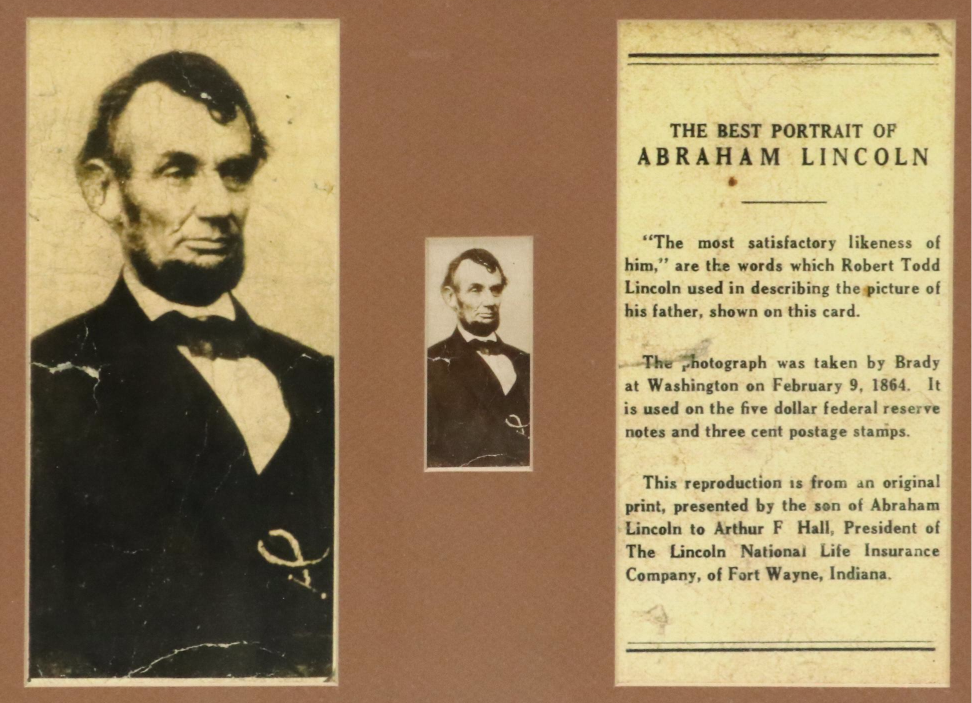 Photogravure and Reproduction Photograph Portraits of Abraham Lincoln