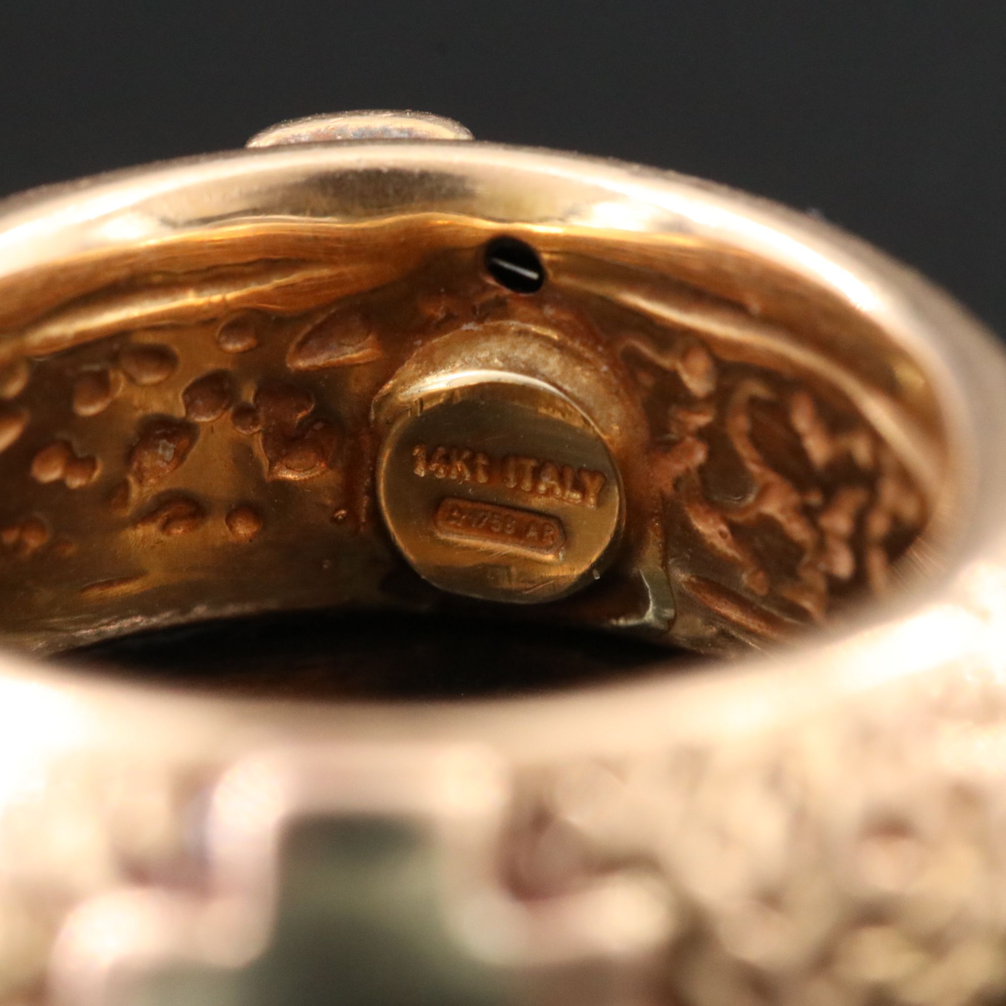 Italian 14K Electroformed Cross Band