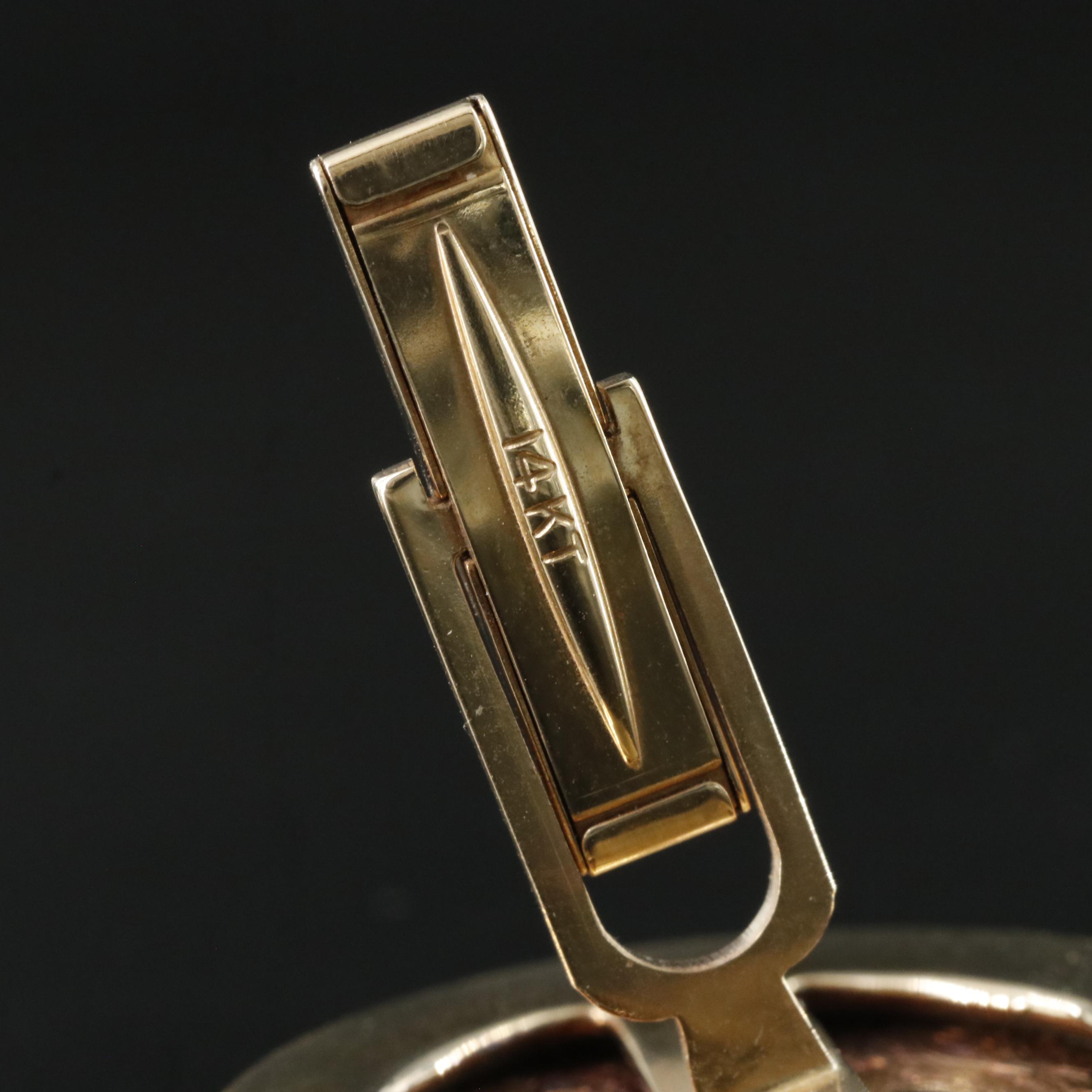 14K Cufflinks with 1908 and 1909 Indian Head $5 Gold Half Eagle Coins