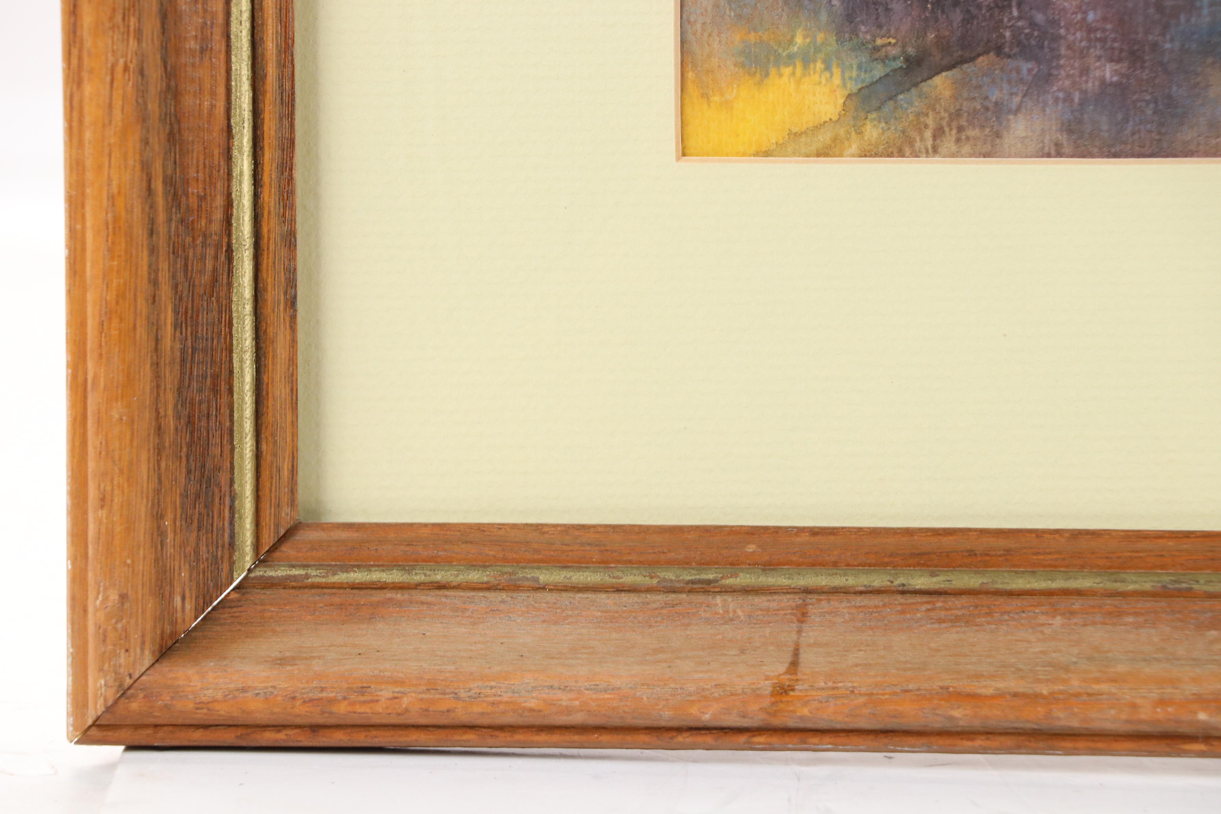 Antanas Petrikonis Forest Landscape Watercolor Painting, Late 20th Century