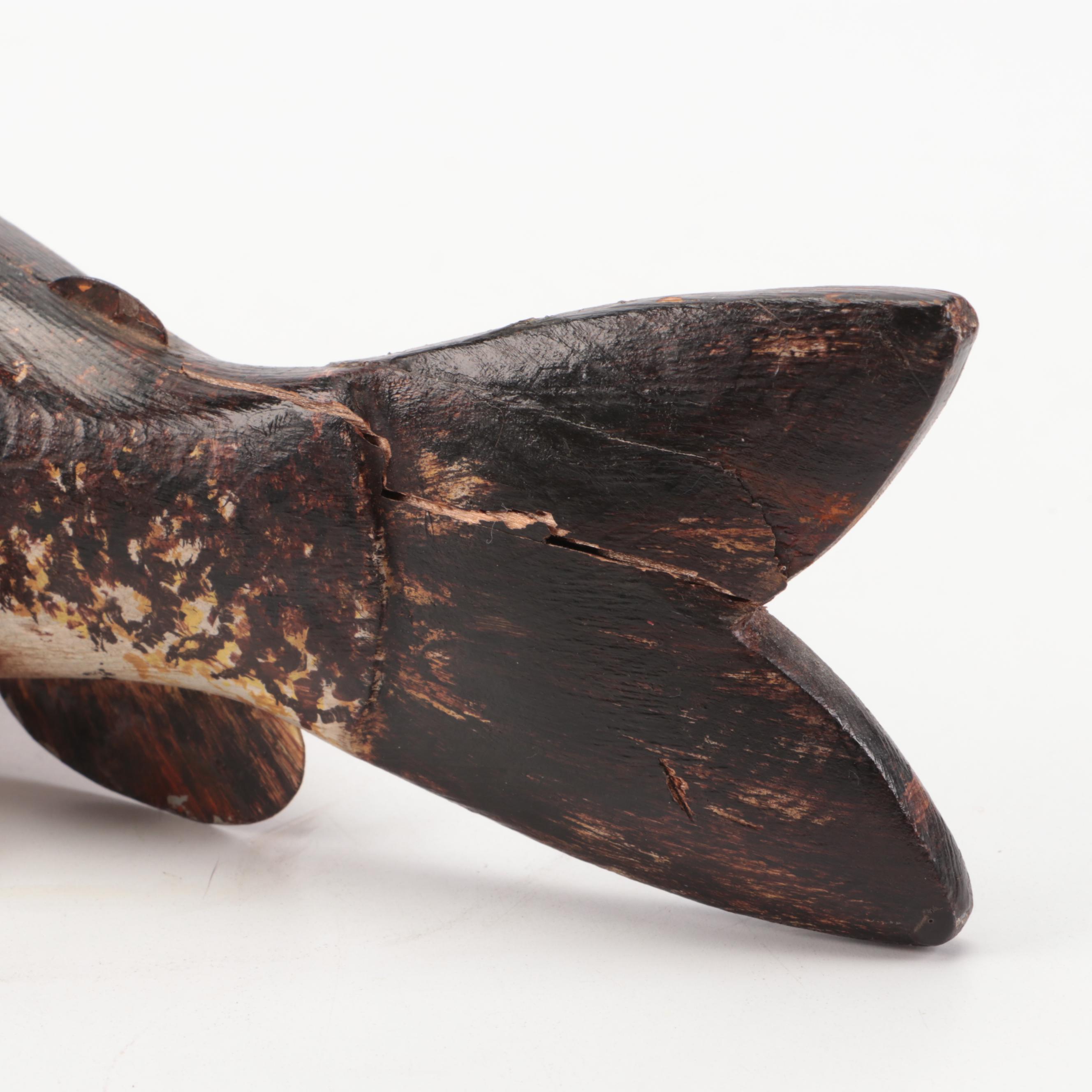 Carved Wooden Bullhead Catfish