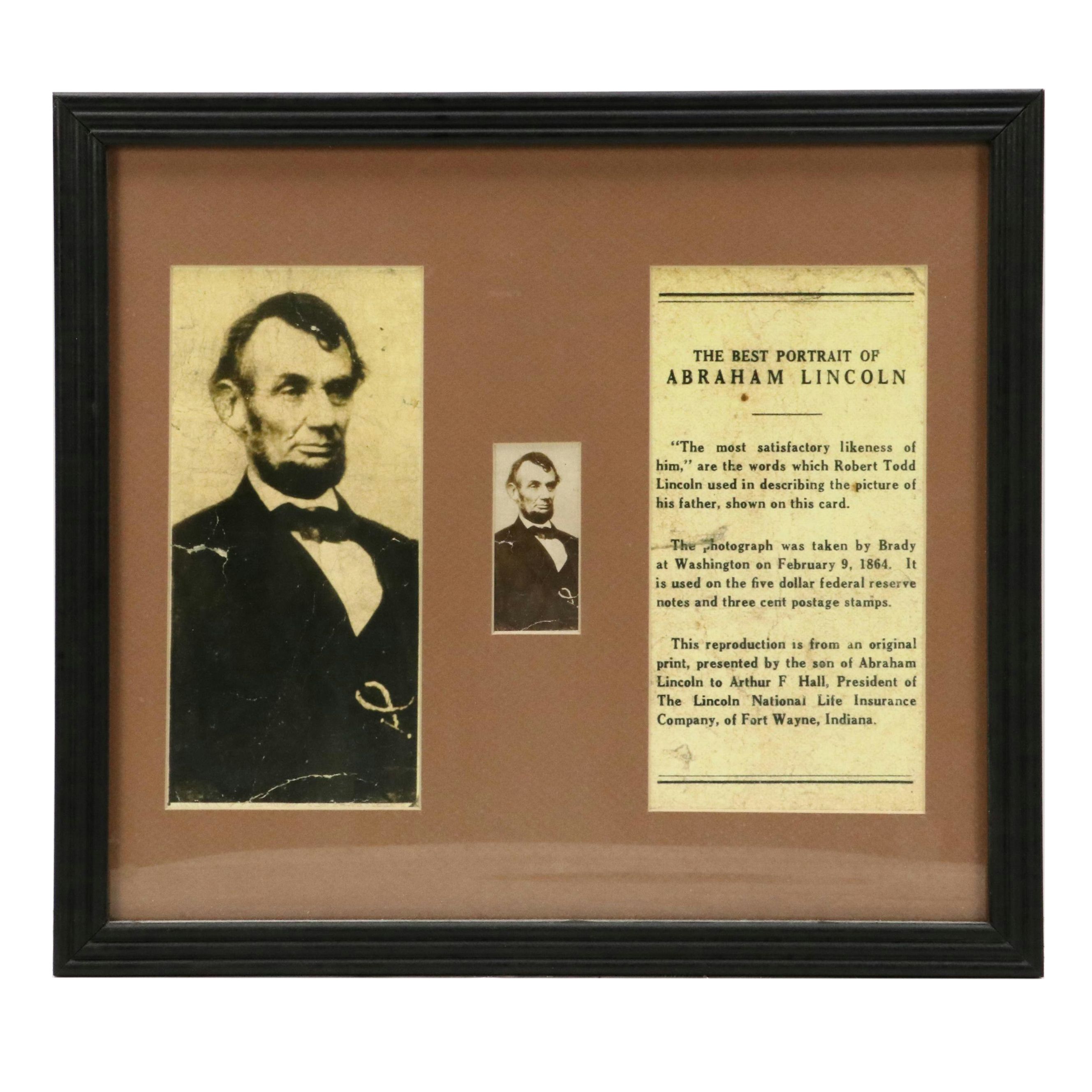 Photogravure and Reproduction Photograph Portraits of Abraham Lincoln
