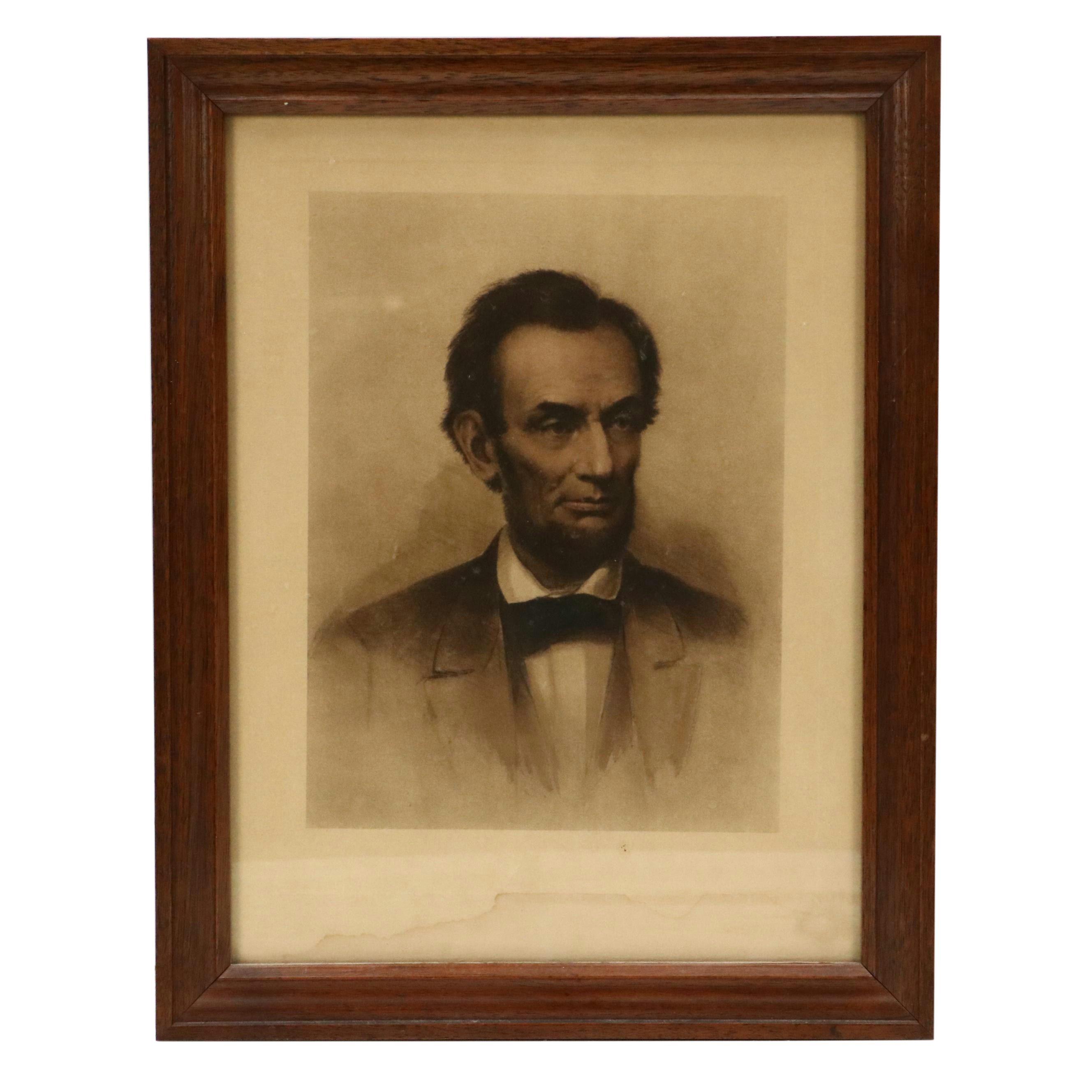 Photogravure and Reproduction Photograph Portraits of Abraham Lincoln