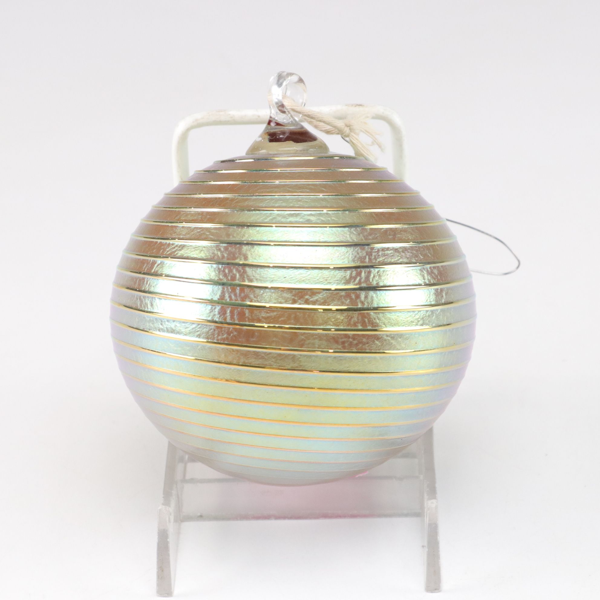 Metallic Swirl Glass Ornament by Thames Glass and More Artisan Crafted Ornaments