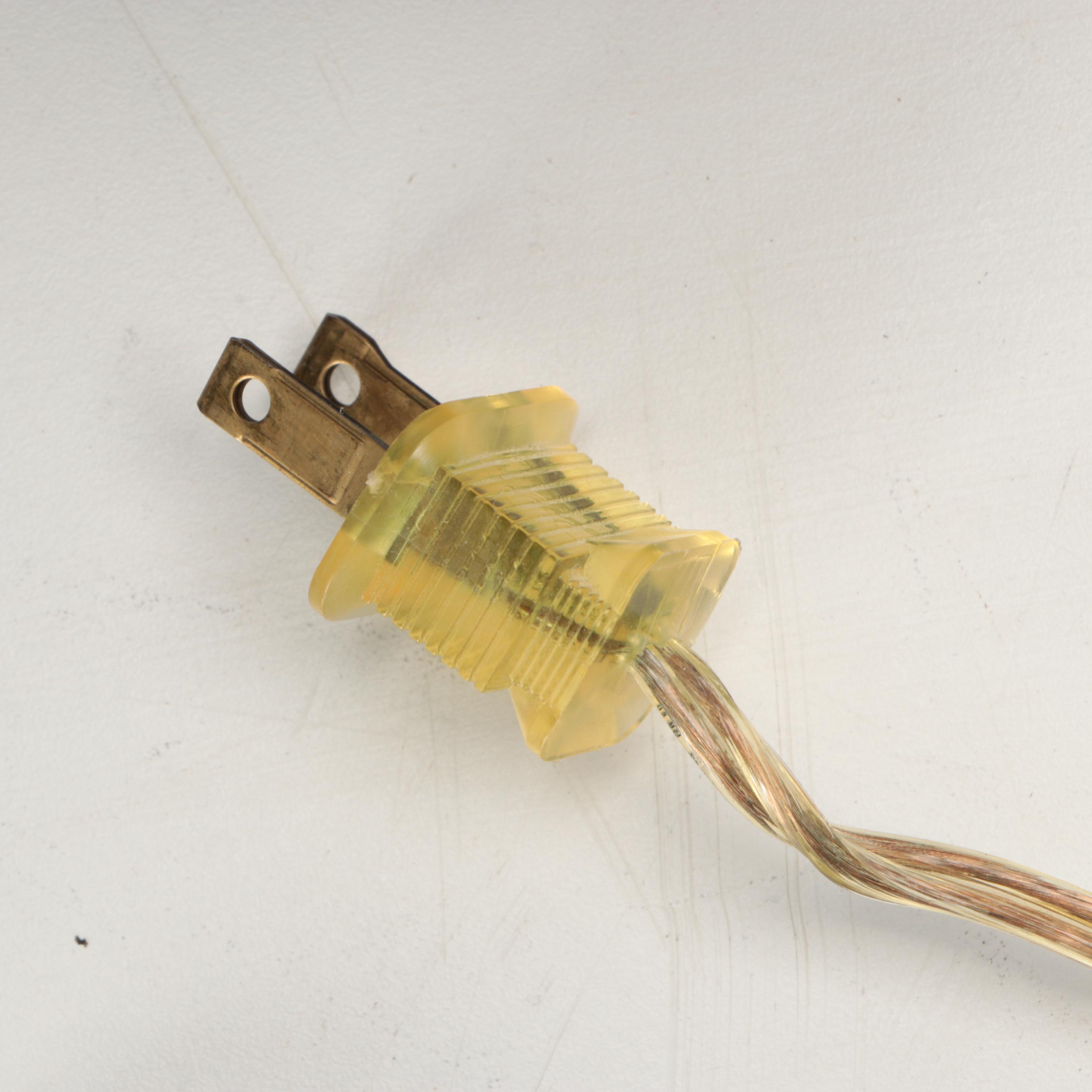 Pair of Chinese Porcelain Double Happiness Ginger Jar Table Lamps & Silk Shades