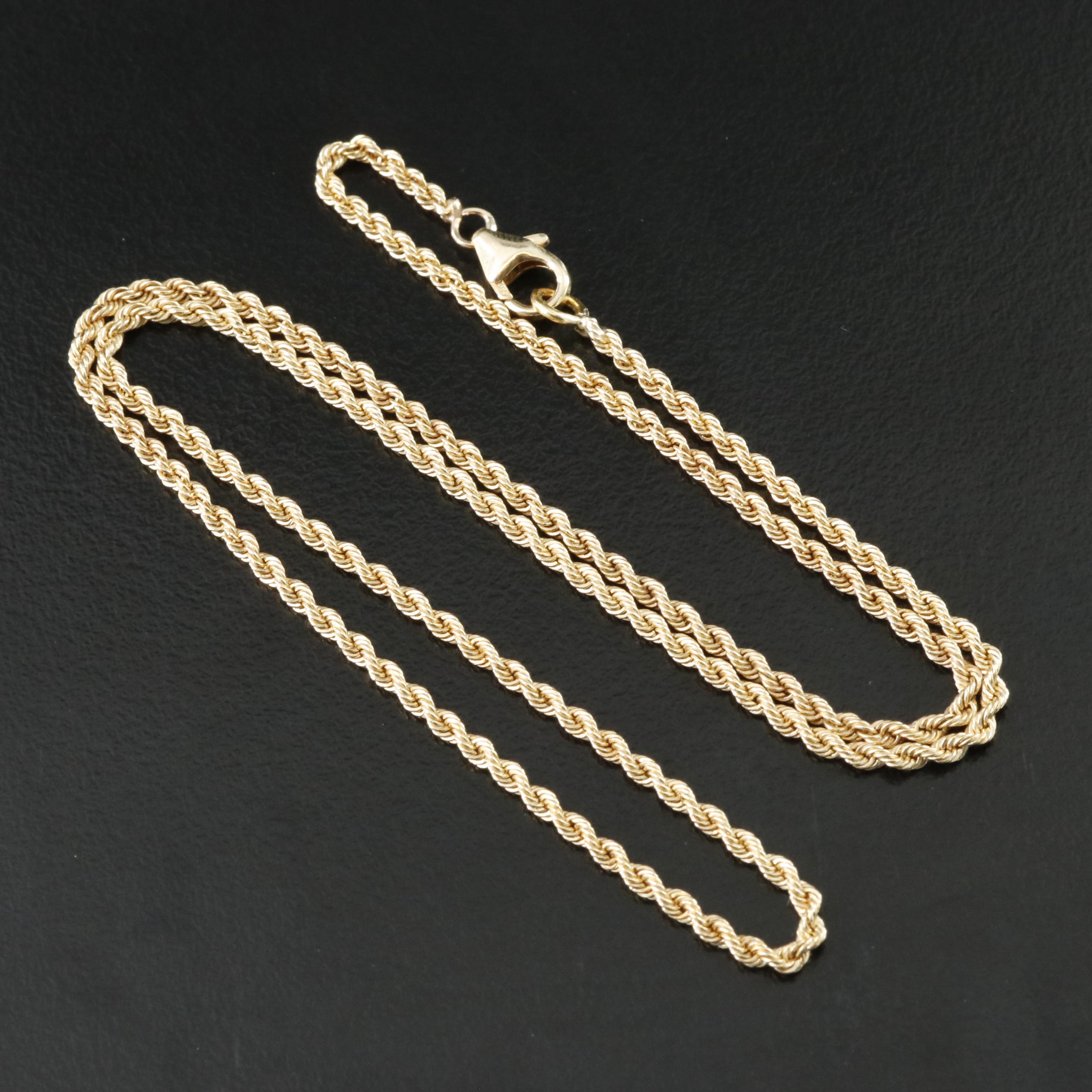 14K Rope Chain Necklace