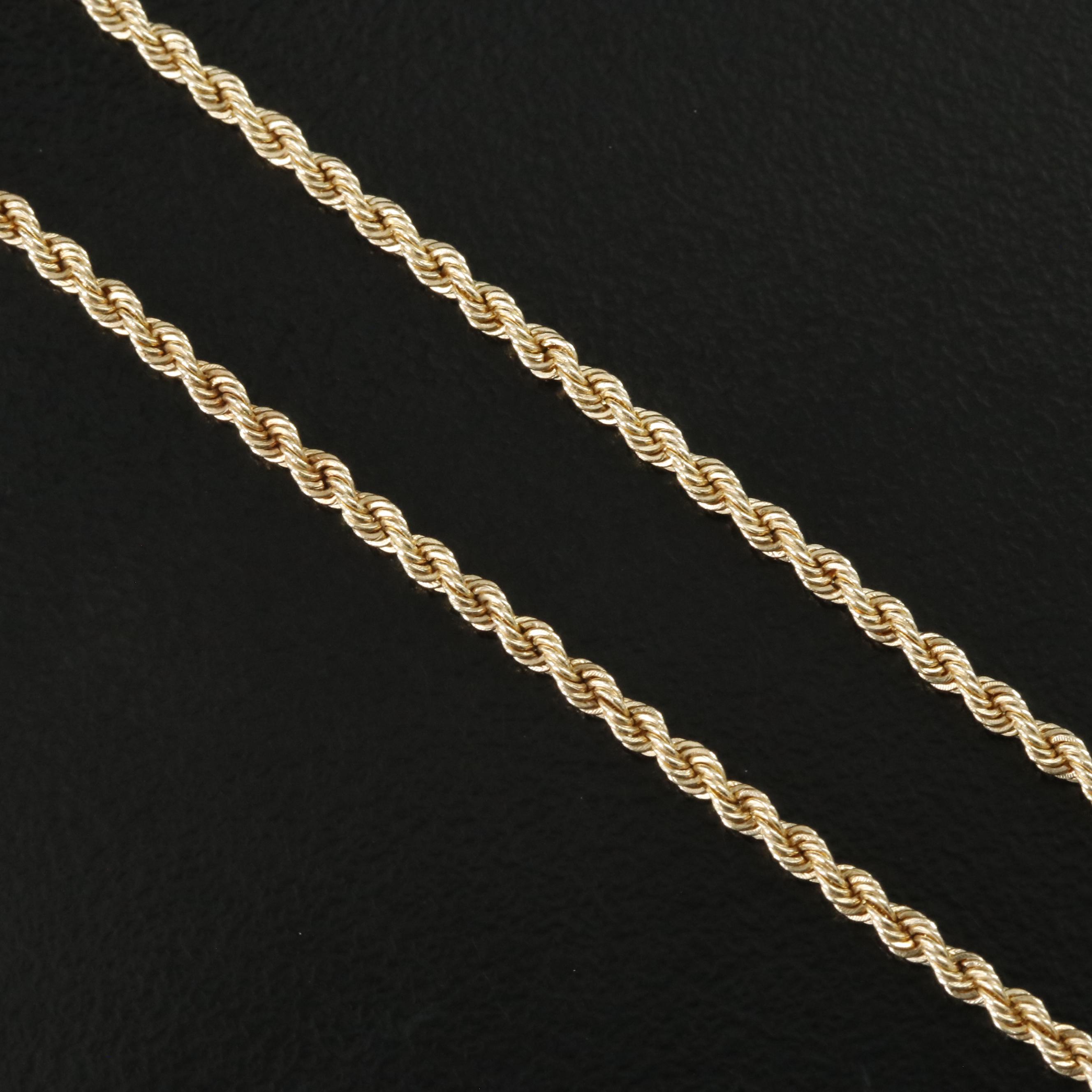 14K Rope Chain Necklace