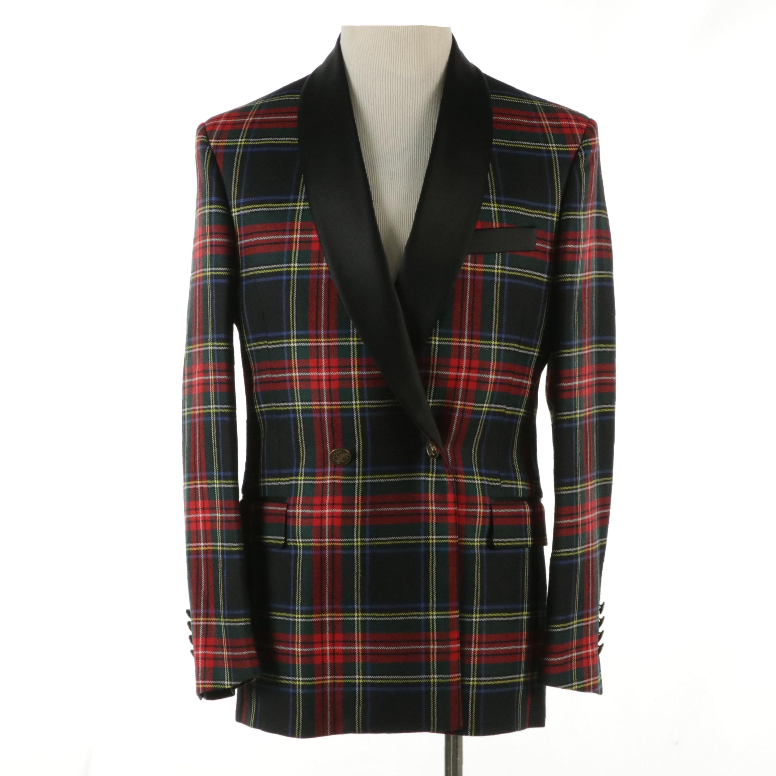 Men's Brooks Brothers Regent Fit Sports Coat in Red and Green Plaid Wool