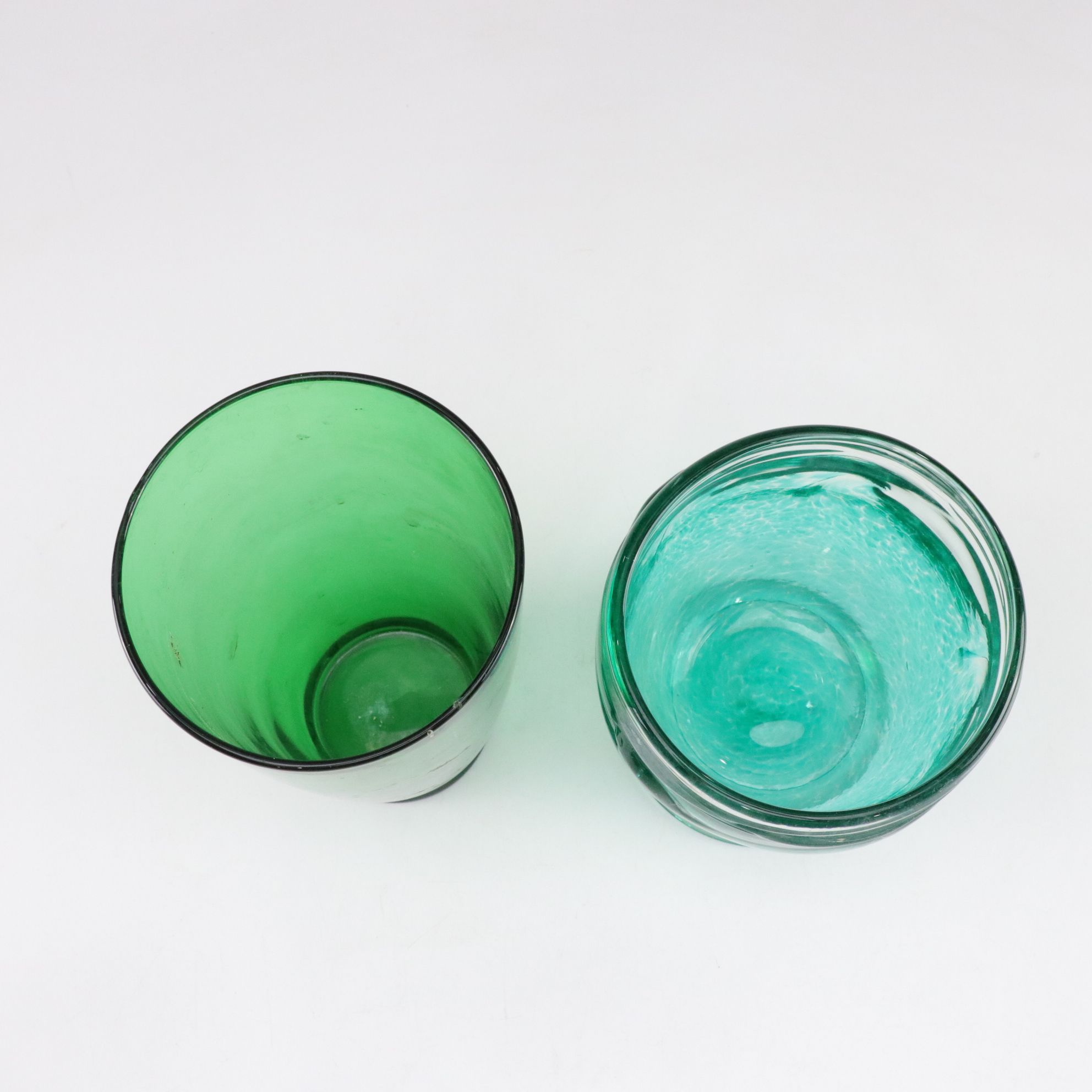 Murano Glass Color Swirl Compote & Other Blown Glassware