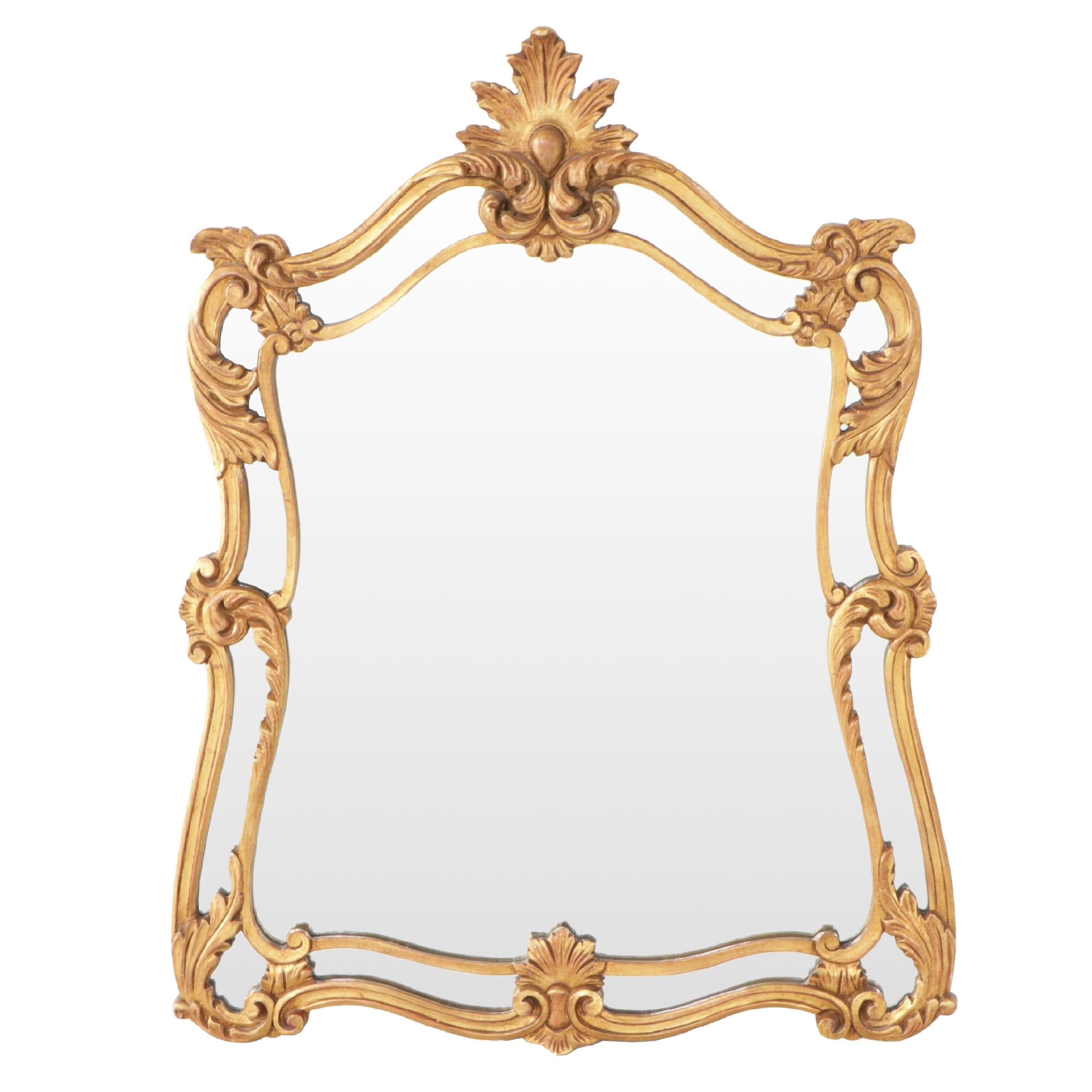 Italian Regency Style Gilt Finished Wall Mirror