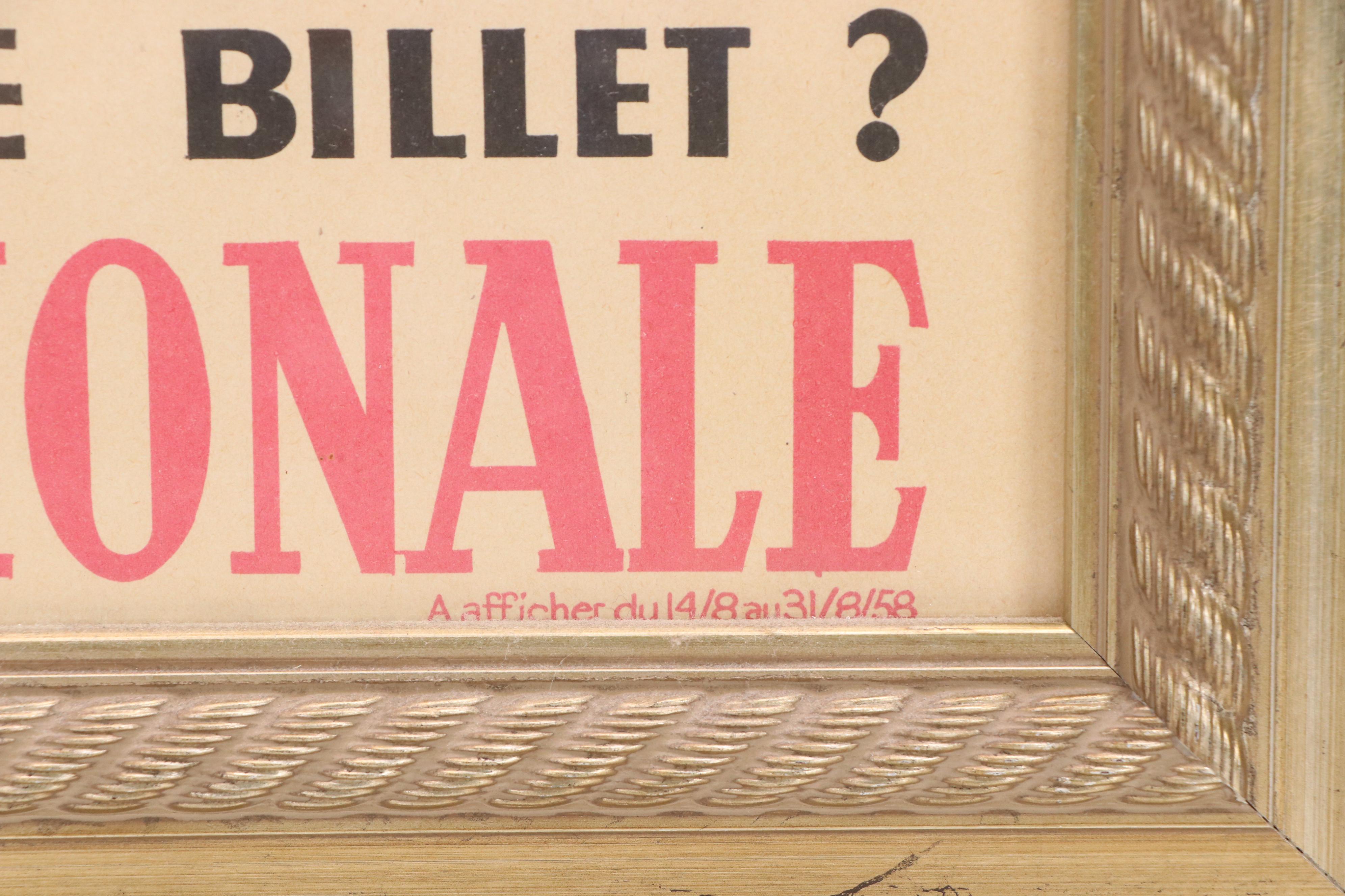 Van Rompaey Lithograph Poster for Loterie Nationale, 1958