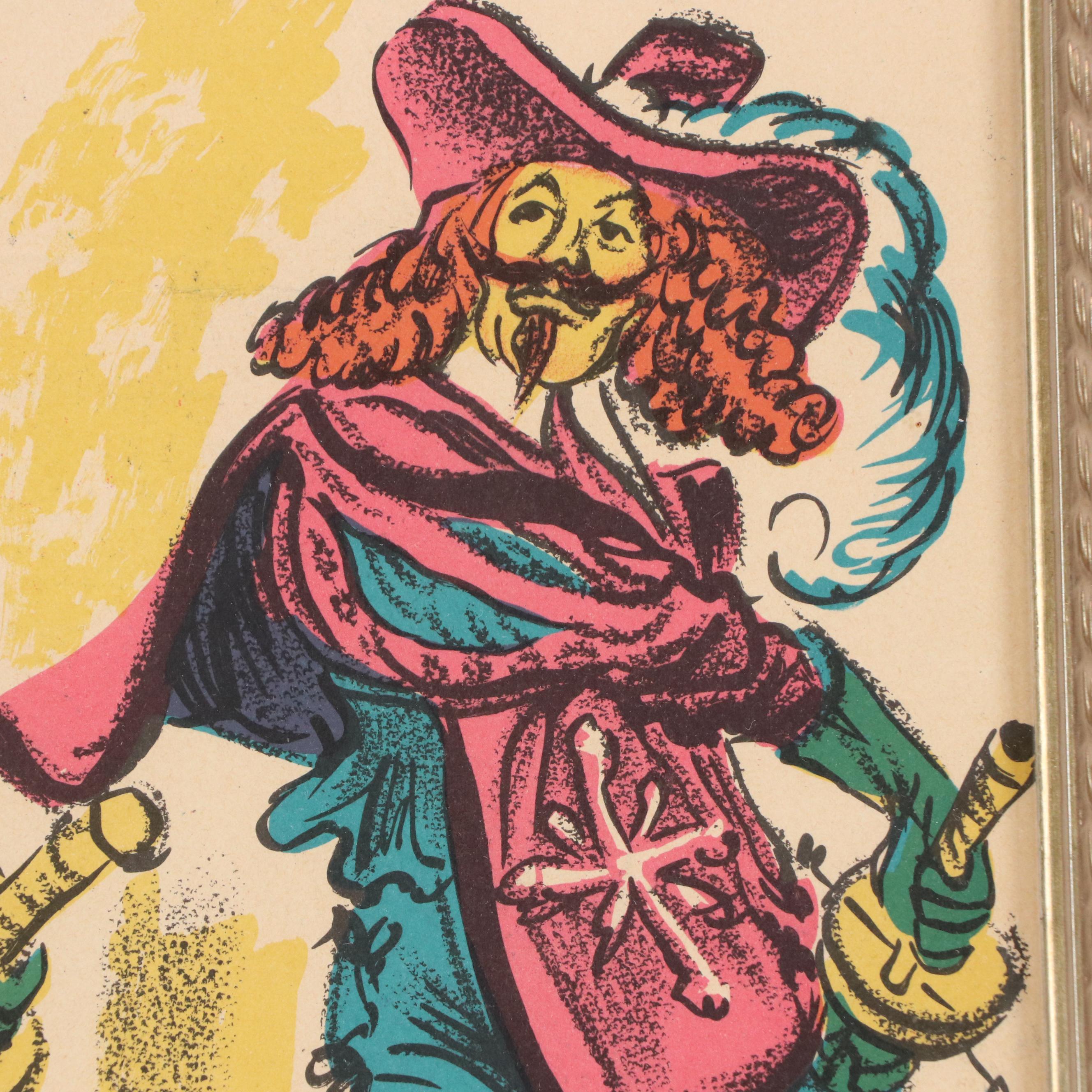 Van Rompaey Lithograph Poster for Loterie Nationale, 1958