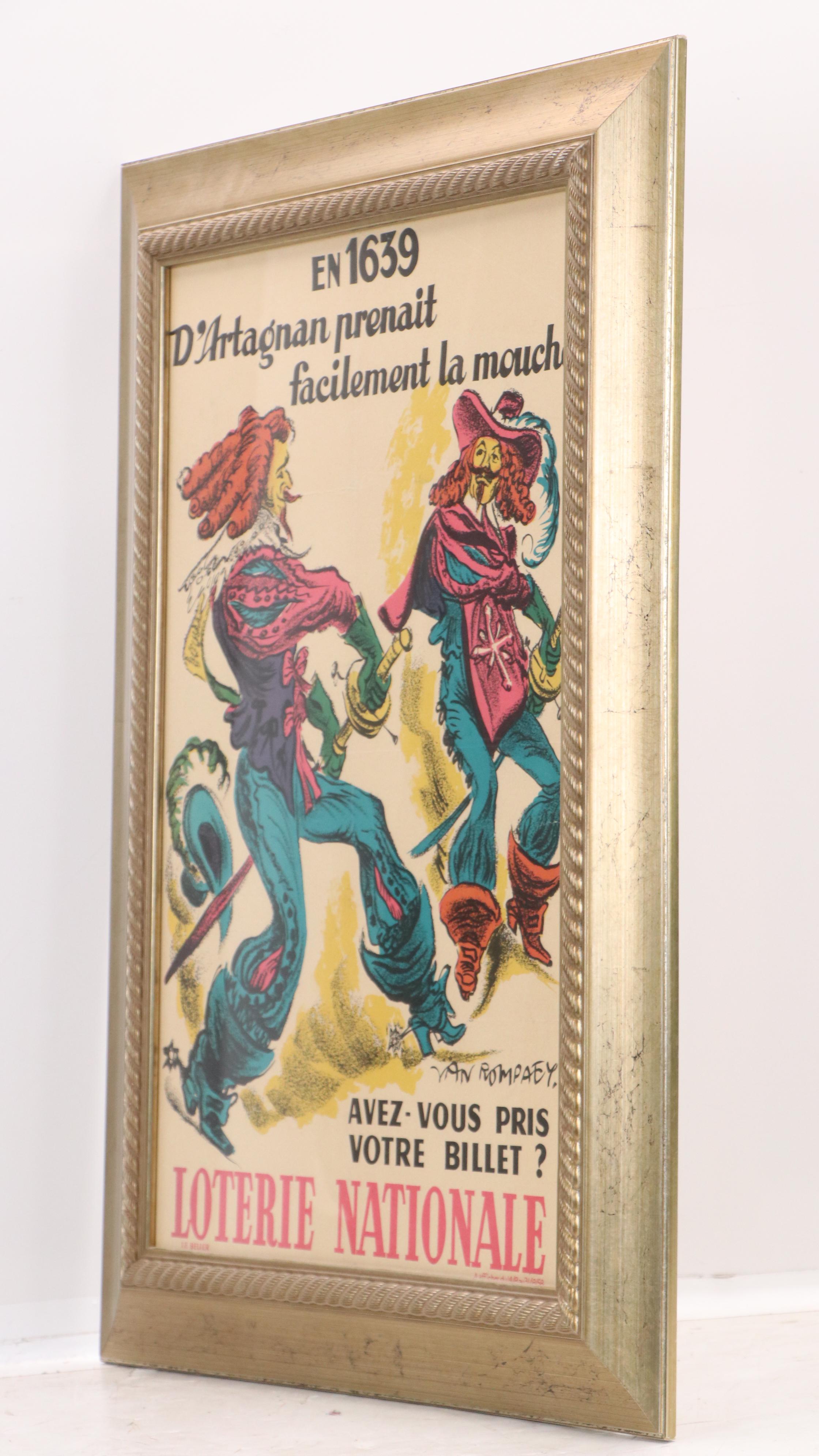 Van Rompaey Lithograph Poster for Loterie Nationale, 1958