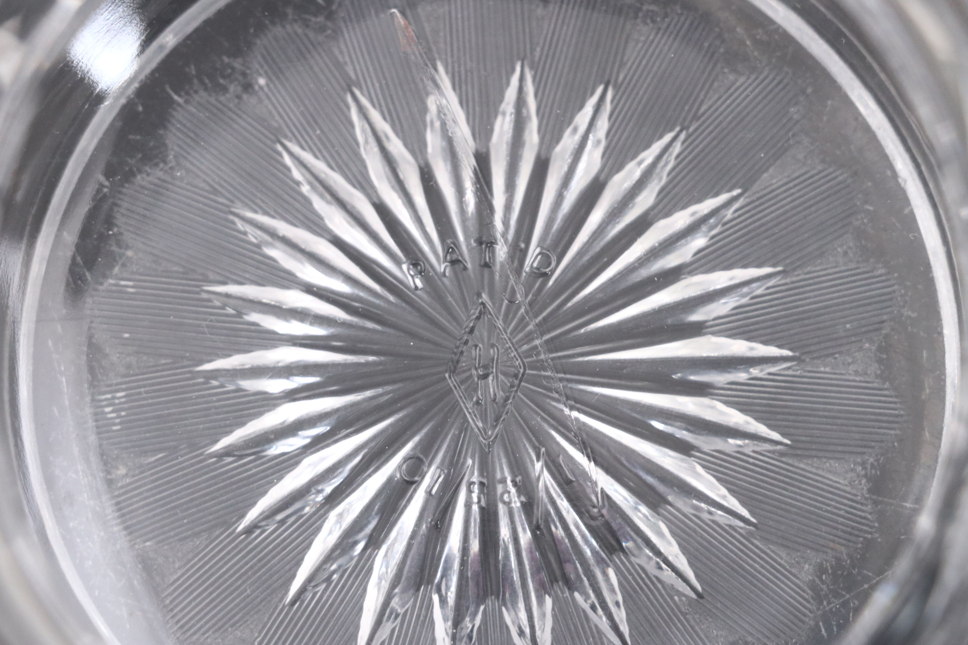 Heisey Glass Cosmetic Jar, Hair Receiver, and Lidded Jar, Early to Mid-20th C.