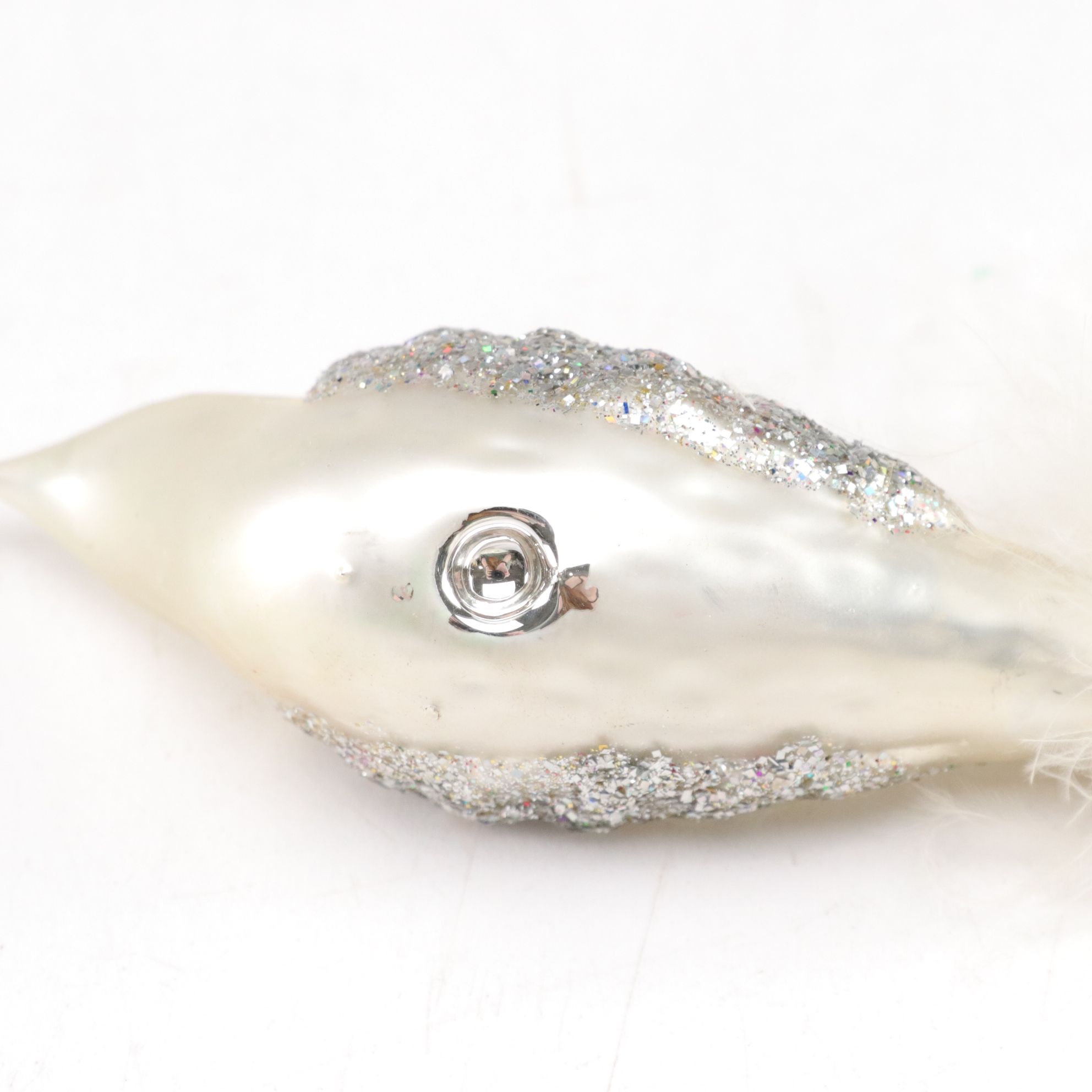 Hand-Blown Painted Cardinal Ornament with More Creme & Gold Christmas Ornaments