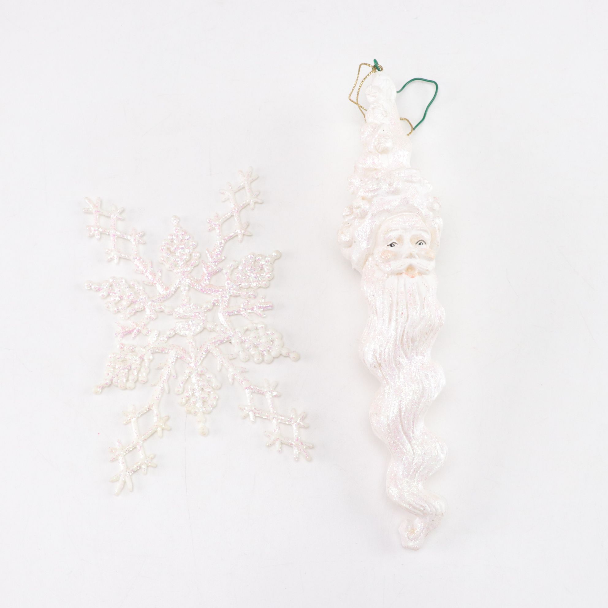 Hand-Blown Painted Cardinal Ornament with More Creme & Gold Christmas Ornaments