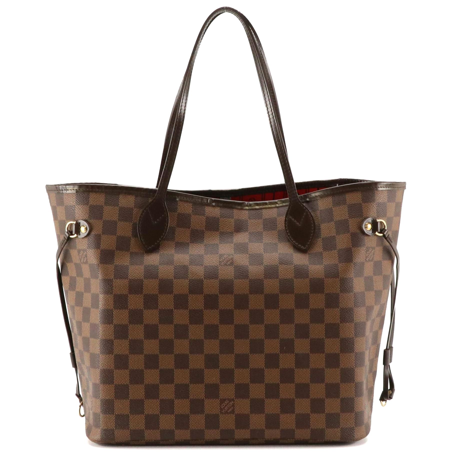 Louis Vuitton Neverfull MM Tote in Damier Ebene Canvas and Leather