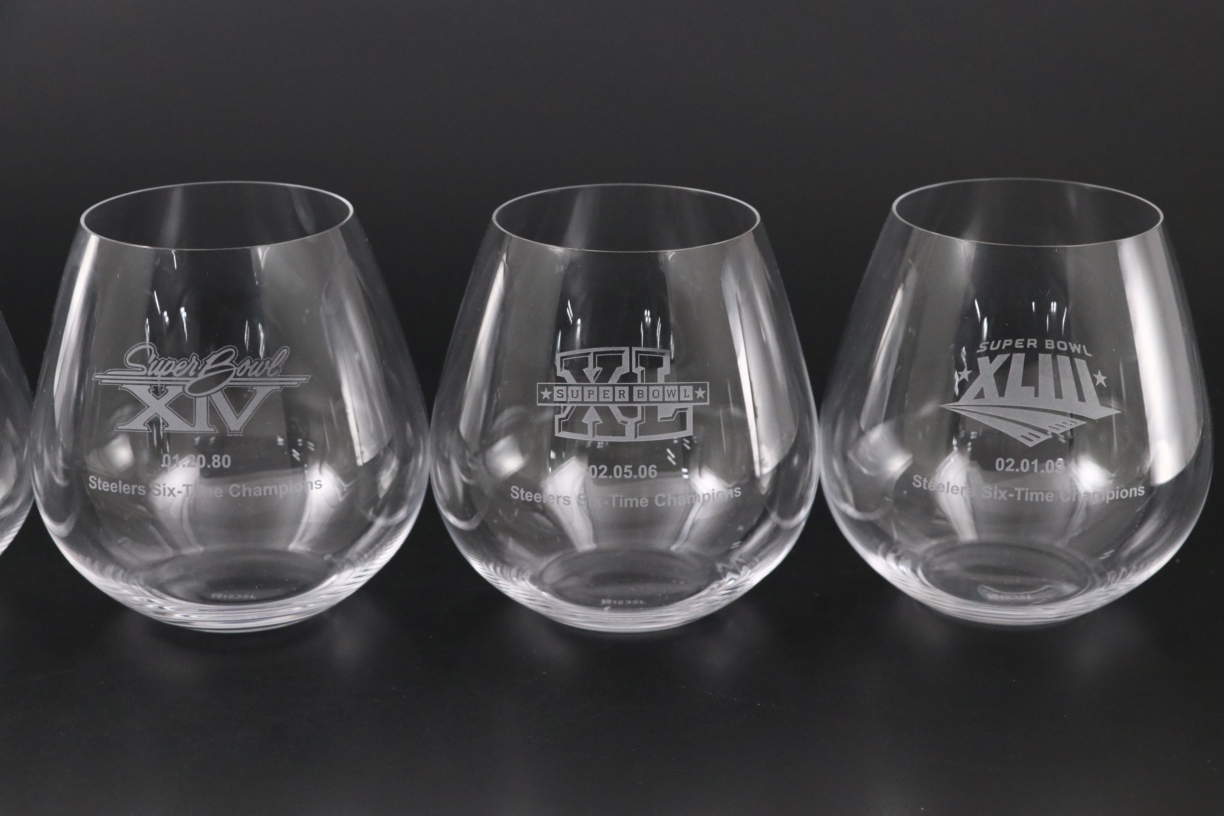 Steelers Super Bowl Champions Commemorative Wine Glasses and More Riedel Glasses