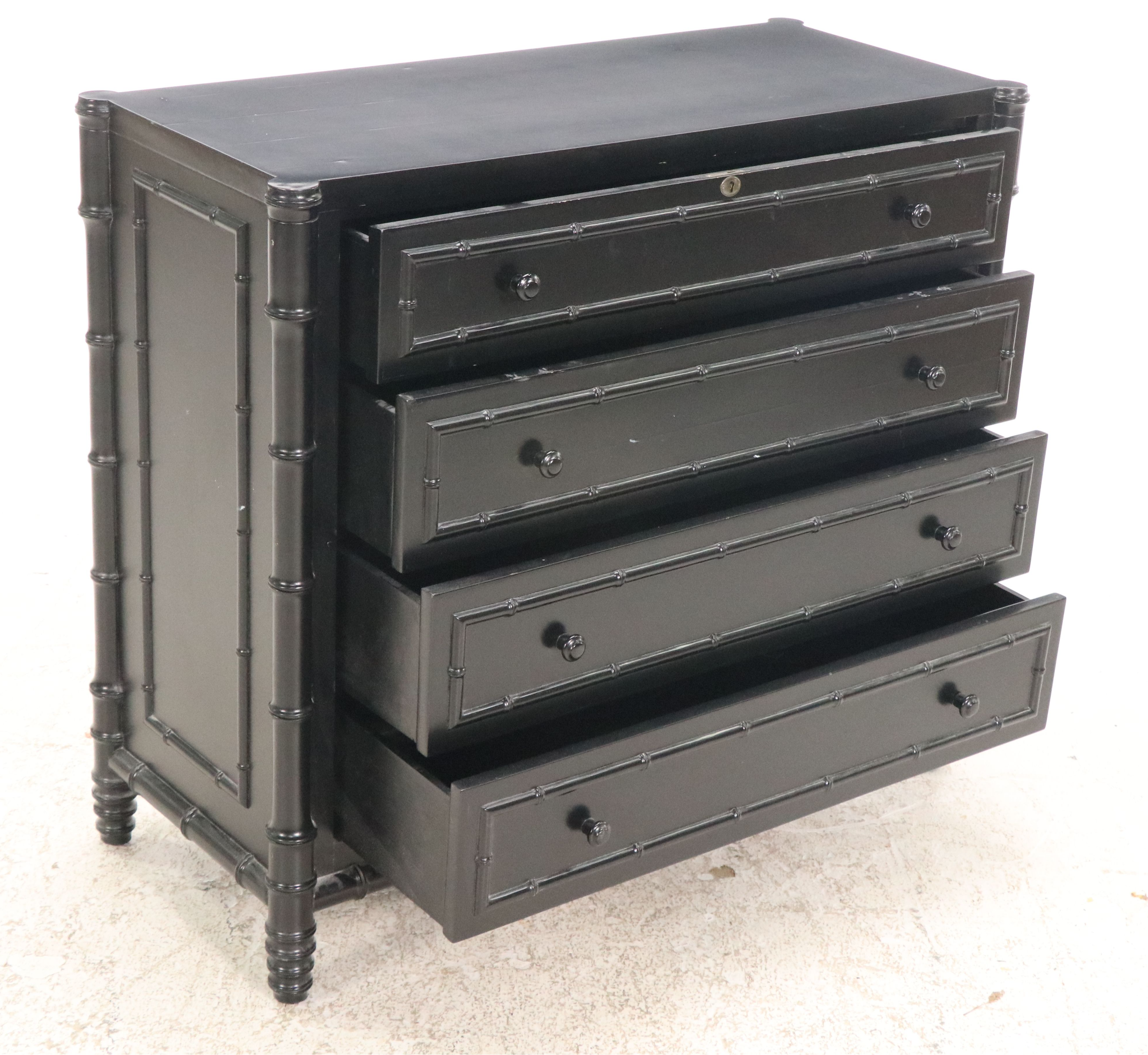 Williams Sonoma "Hampstead" Faux Bamboo Four-Drawer Dresser