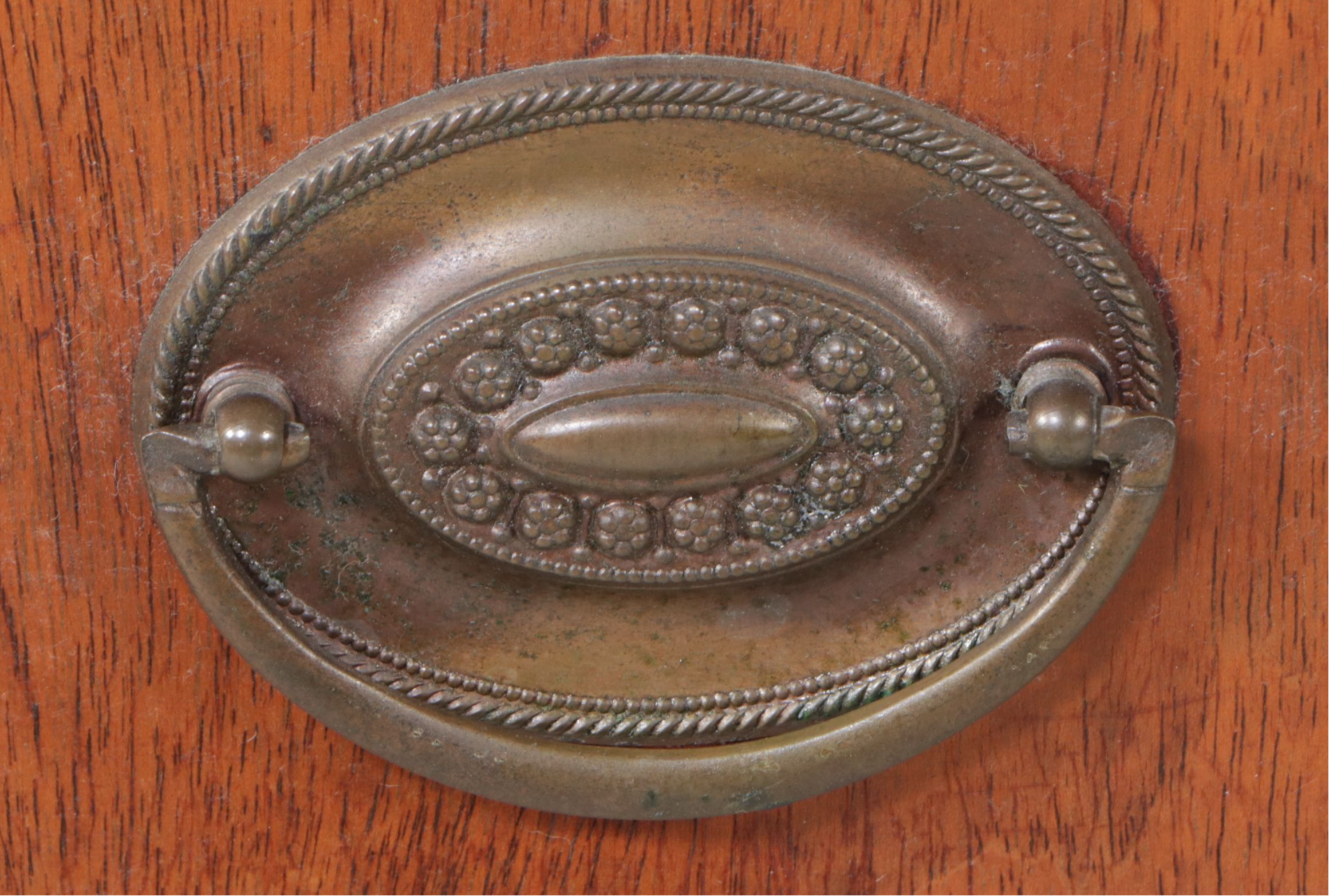 Johnson Furniture Co. Federal Style Mahogany Breakfront China Cabinet