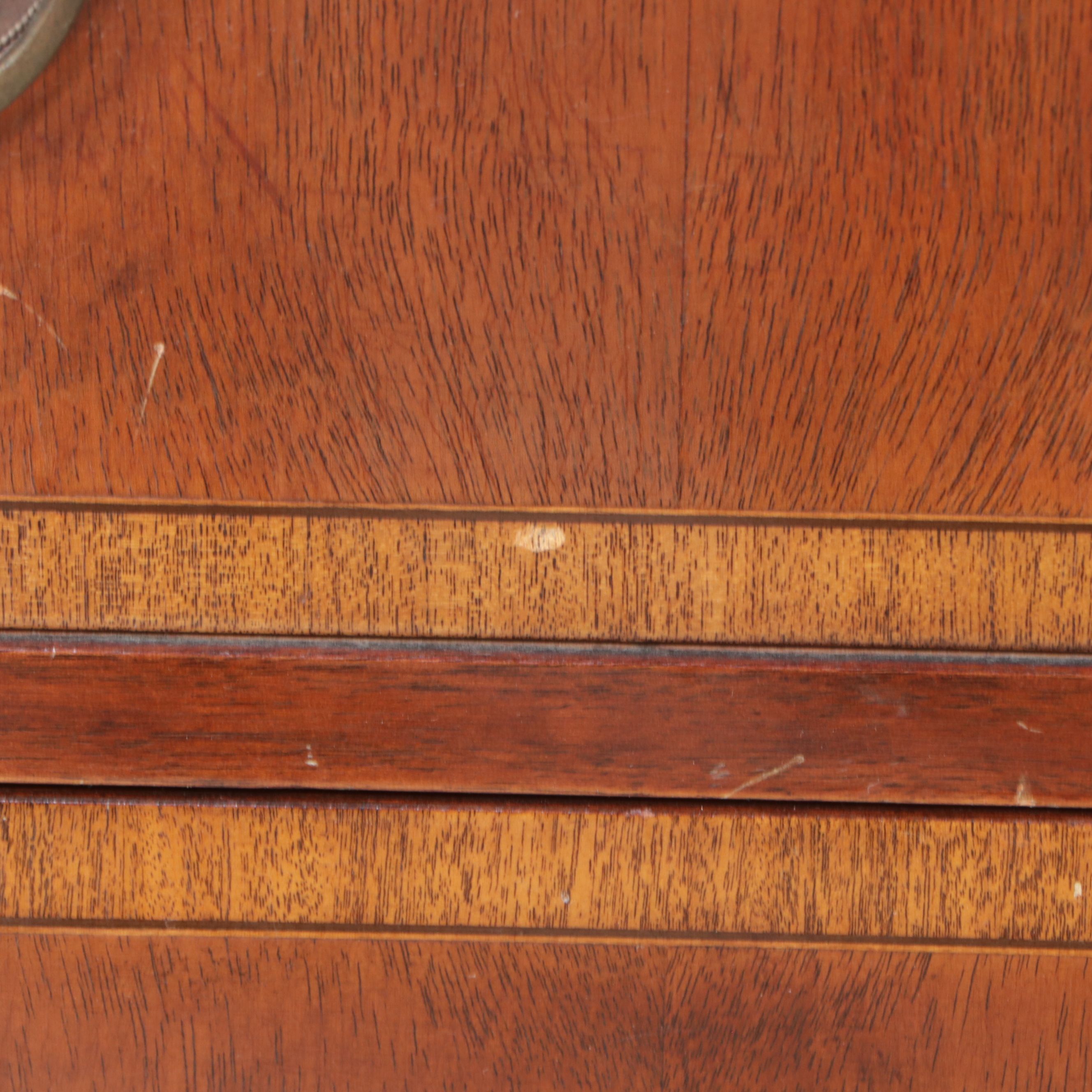 Johnson Furniture Co. Federal Style Mahogany Breakfront China Cabinet