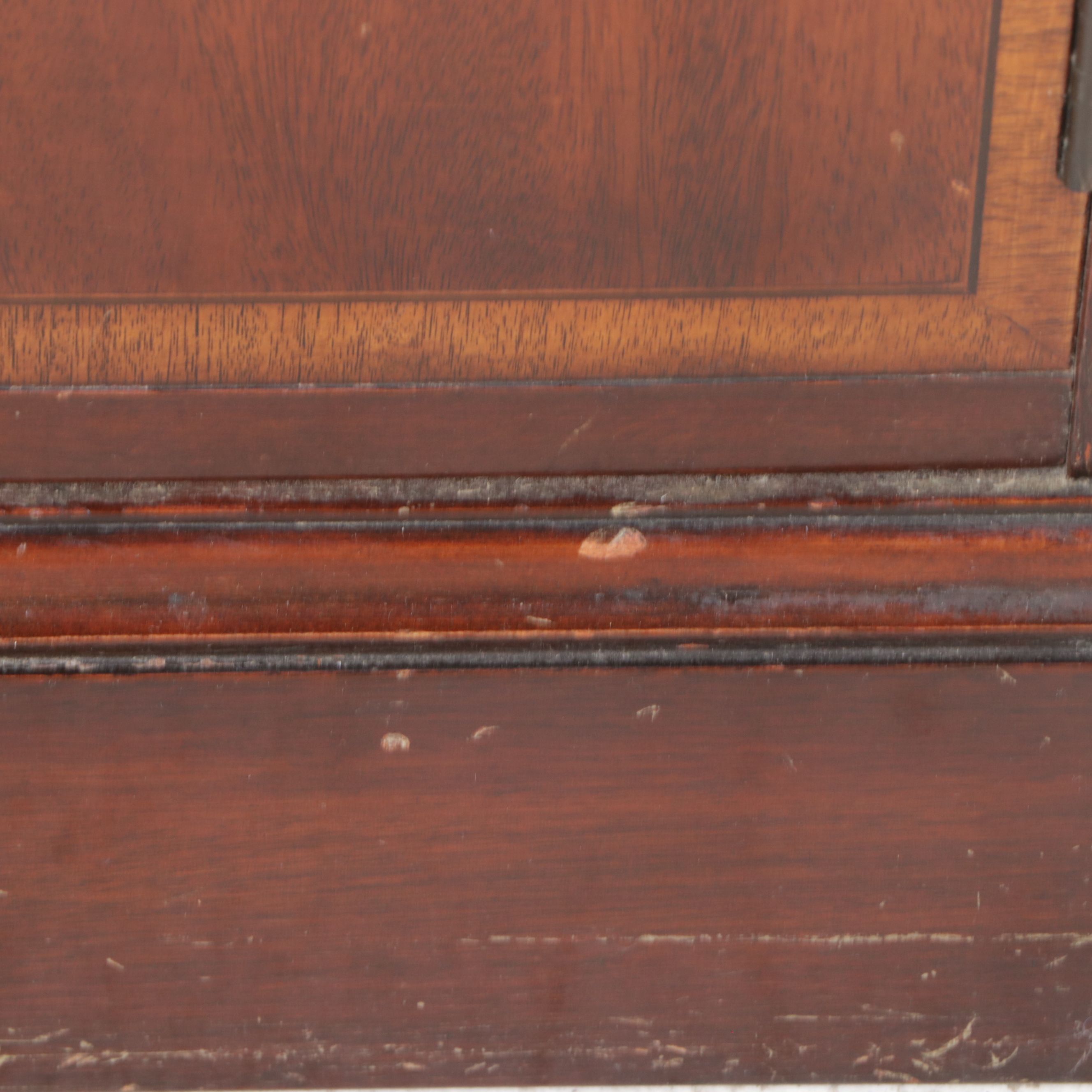 Johnson Furniture Co. Federal Style Mahogany Breakfront China Cabinet