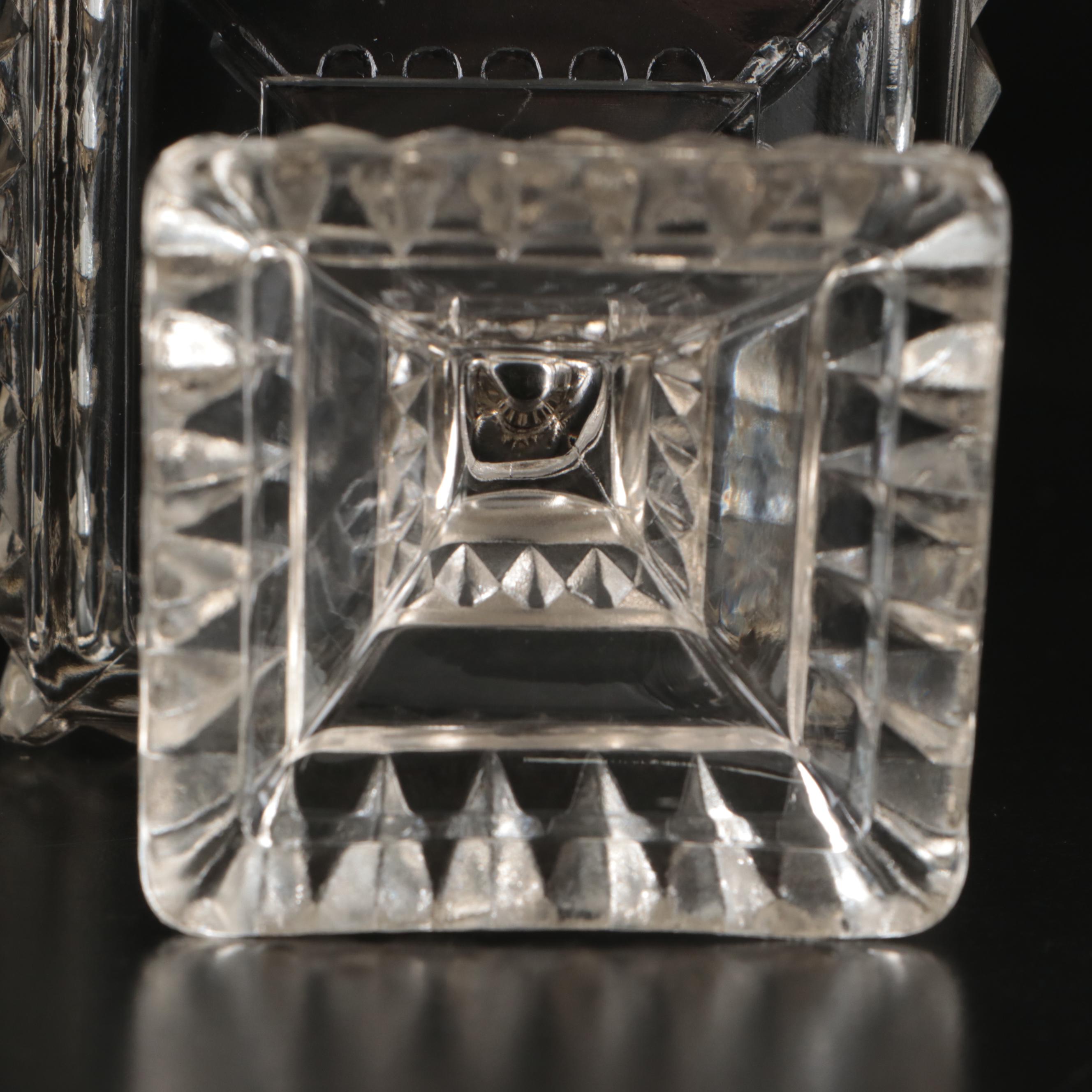 Heisey Glass Cigar Jar, Crystal Lidded Bowl, and More Crystal and Glass Vessels