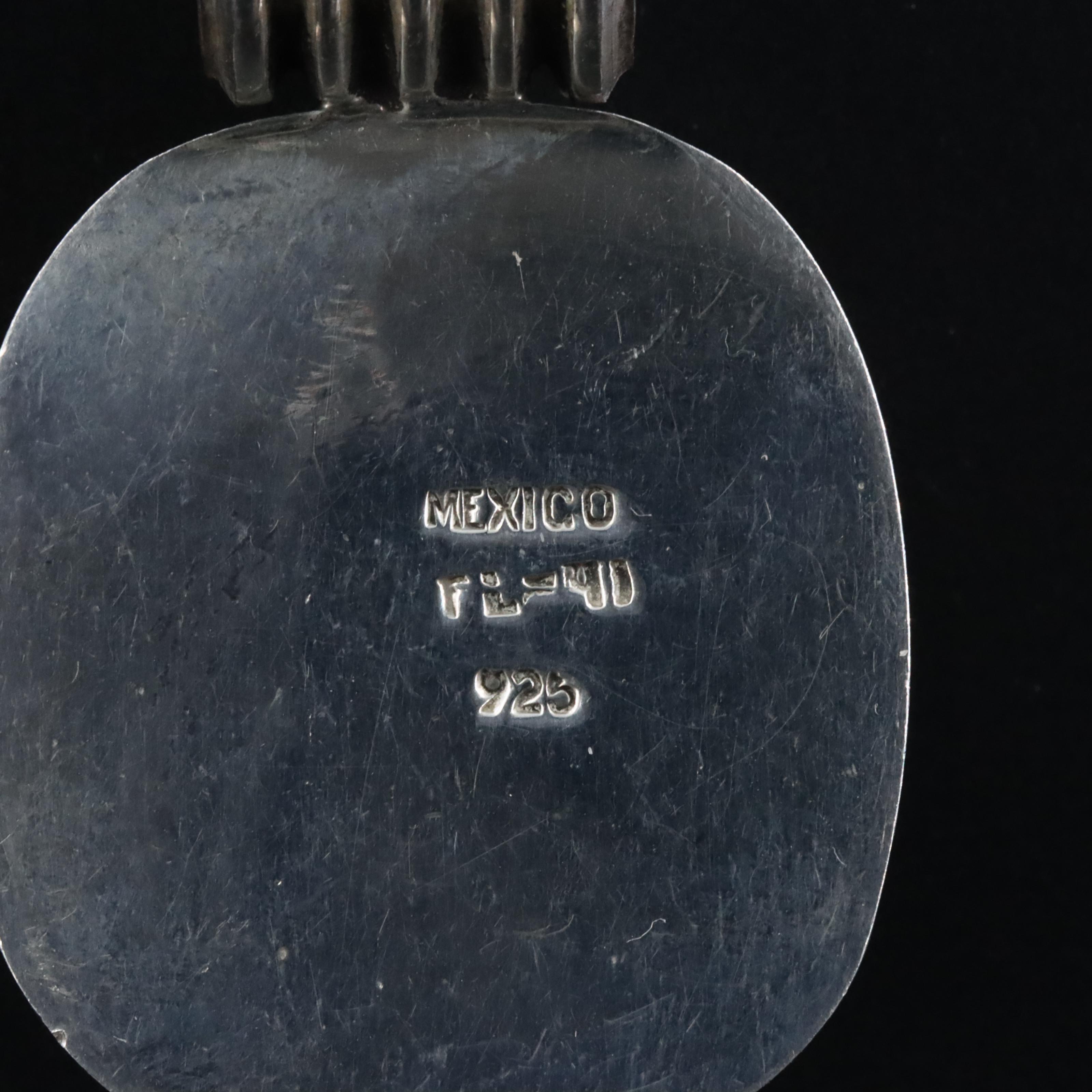 Mexican Sterling Turquoise Slide Pendant