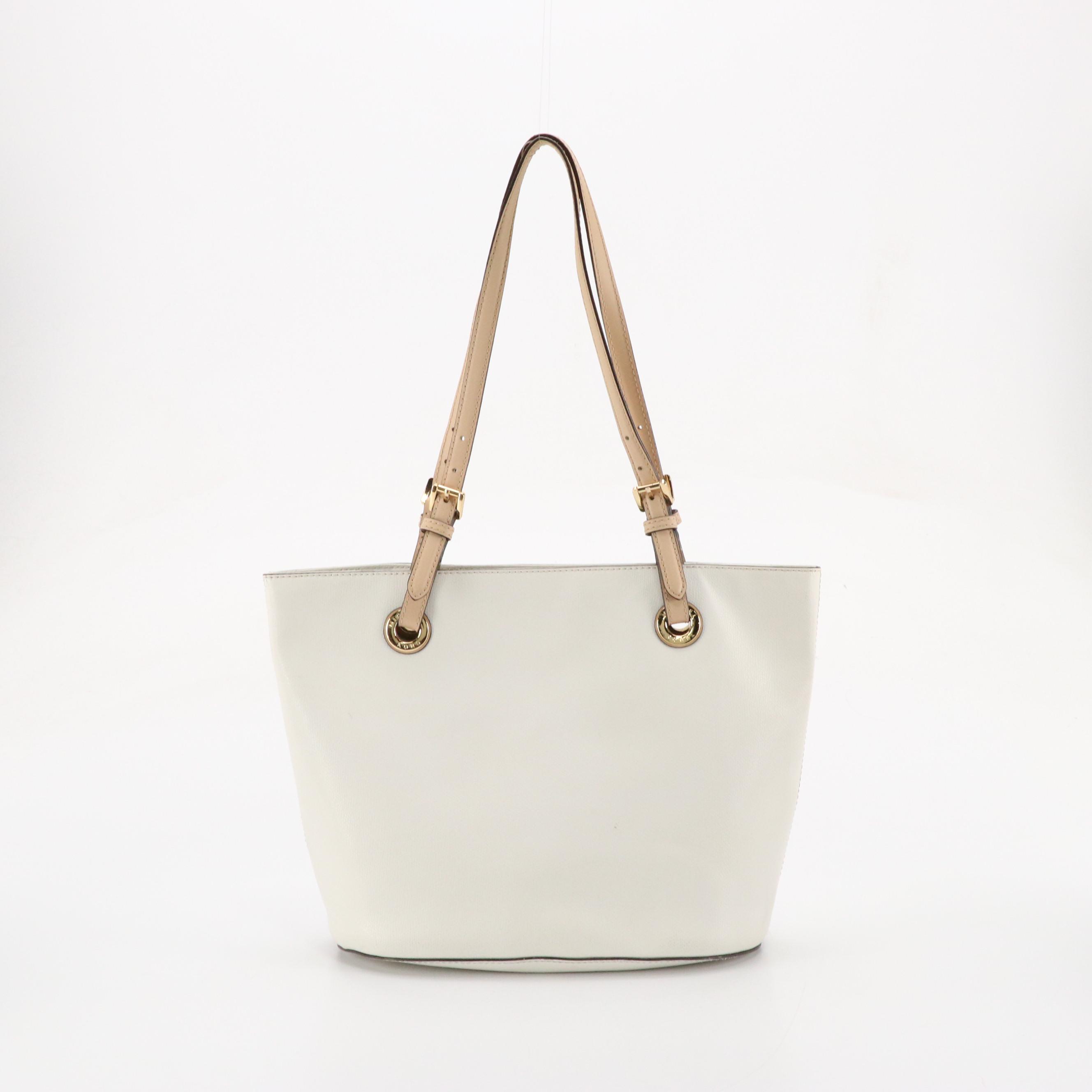 Loeffler Randall Beige Leather Junior Two Way Work Tote, Michael Kors Bucket Bag
