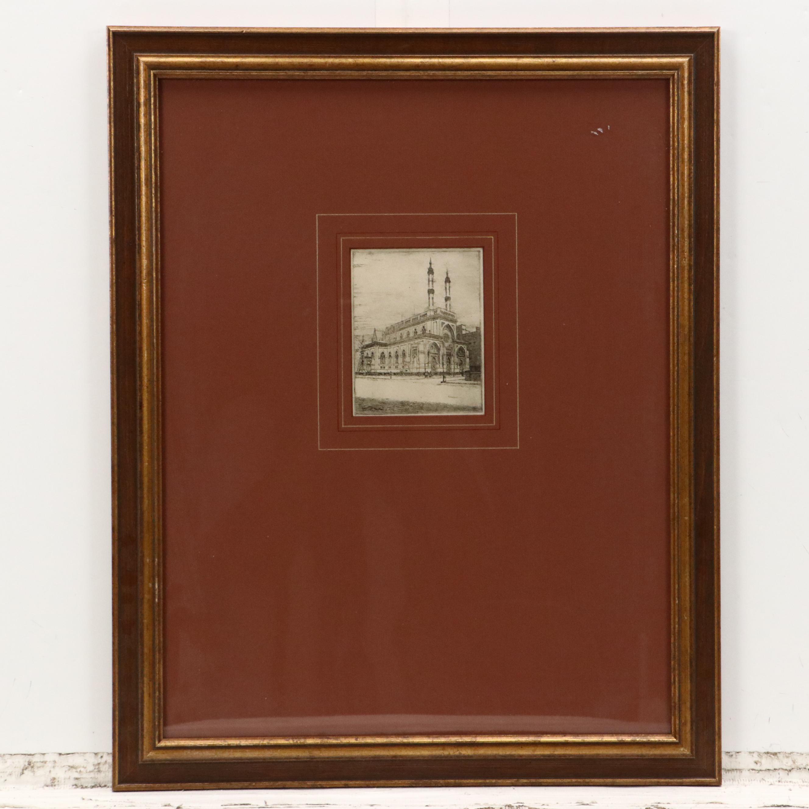 Collection of Halftone Prints After Edward Timothy Hurley Etchings