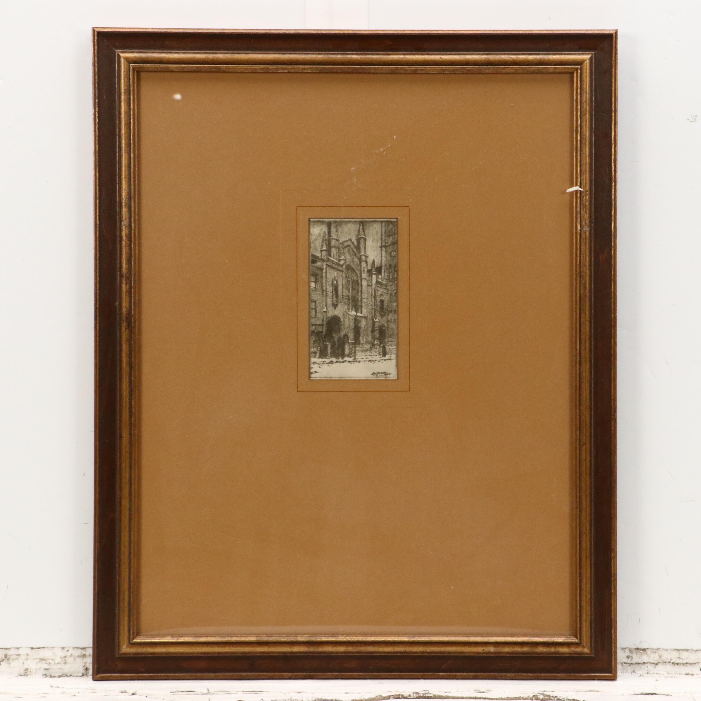 Collection of Halftone Prints After Edward Timothy Hurley Etchings