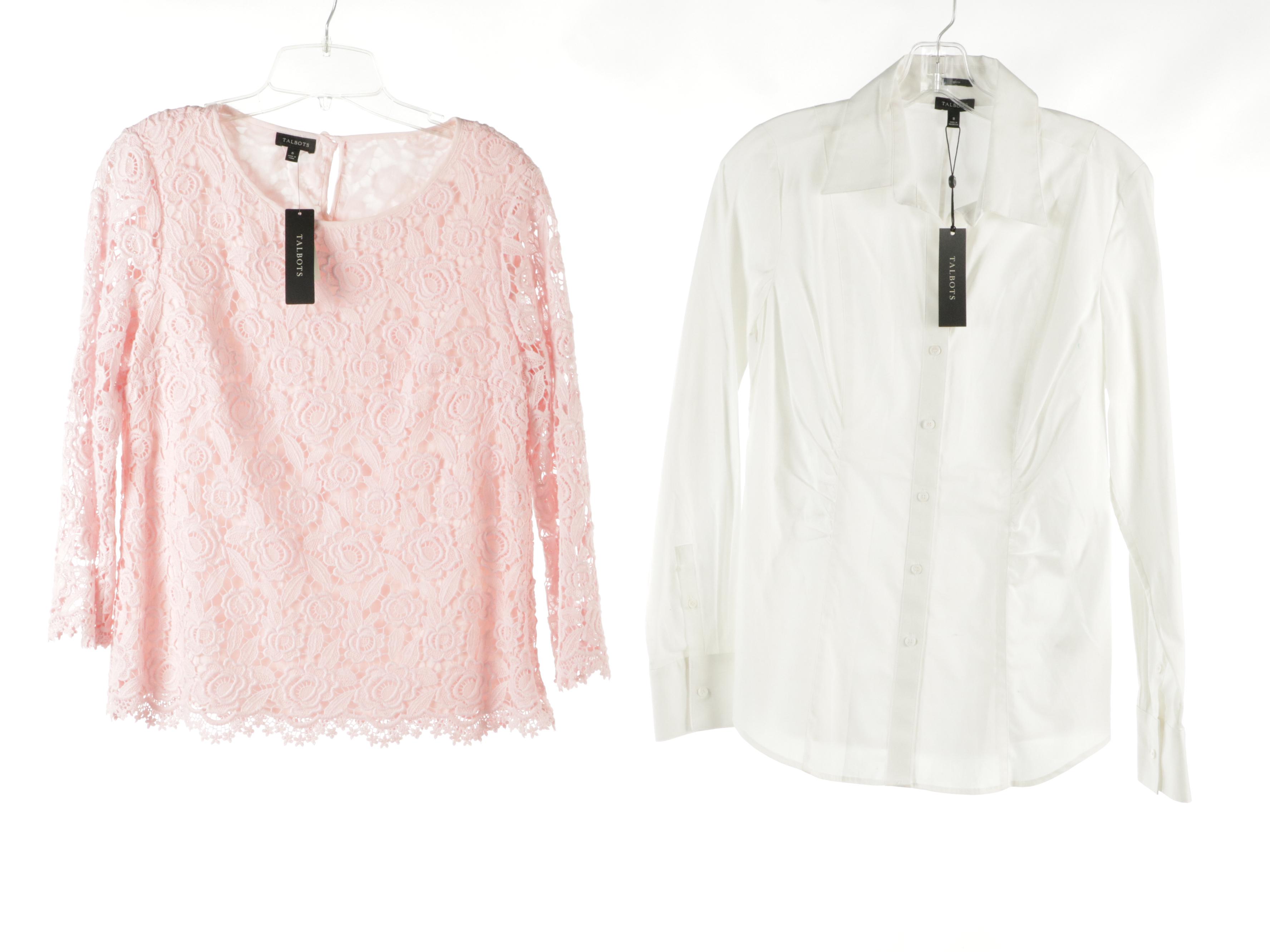 Talbots Chelsea Pants, Plaid Blazer, Button-Front Jacket and Blouses, With Tags