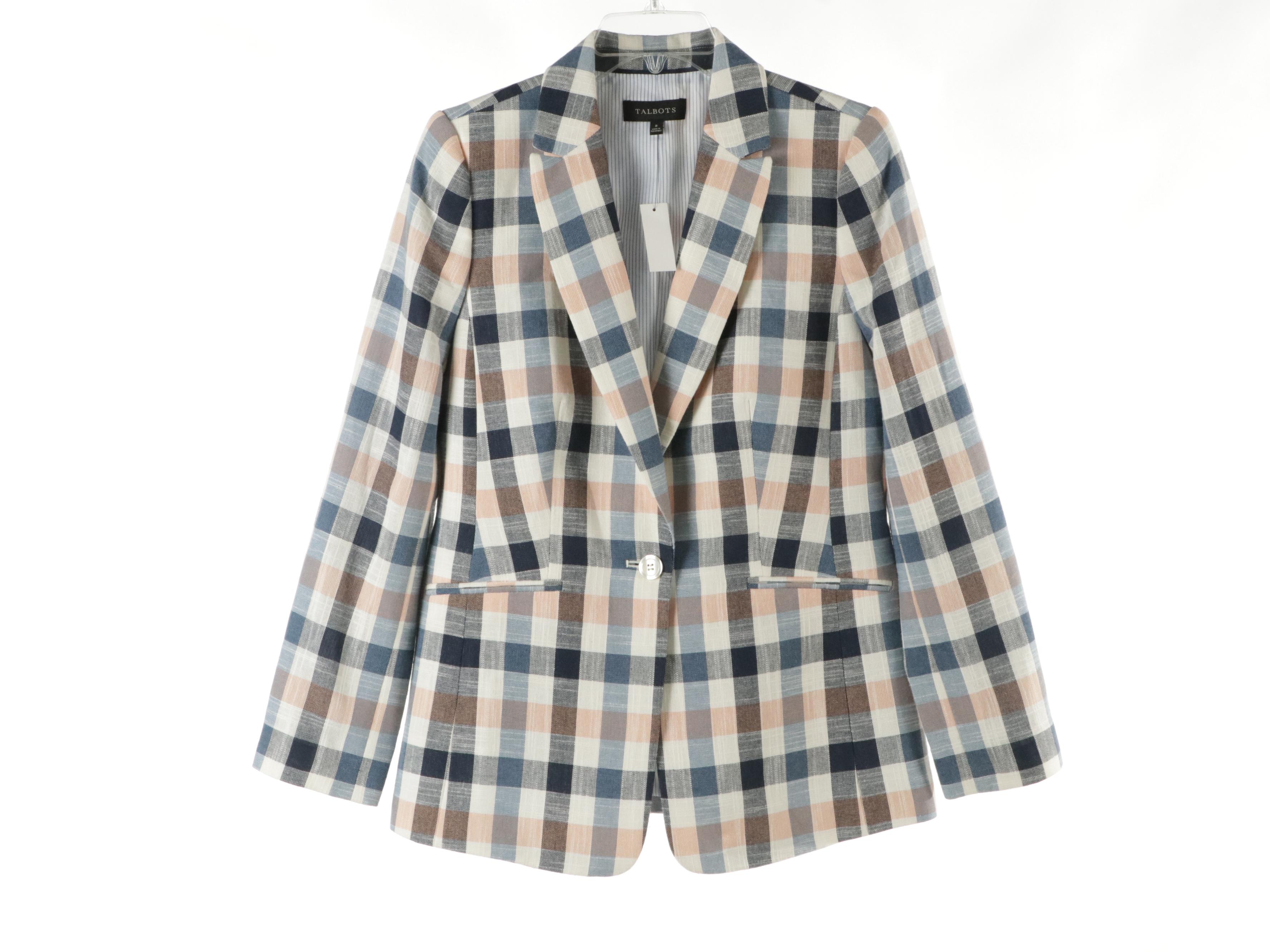 Talbots Chelsea Pants, Plaid Blazer, Button-Front Jacket and Blouses, With Tags