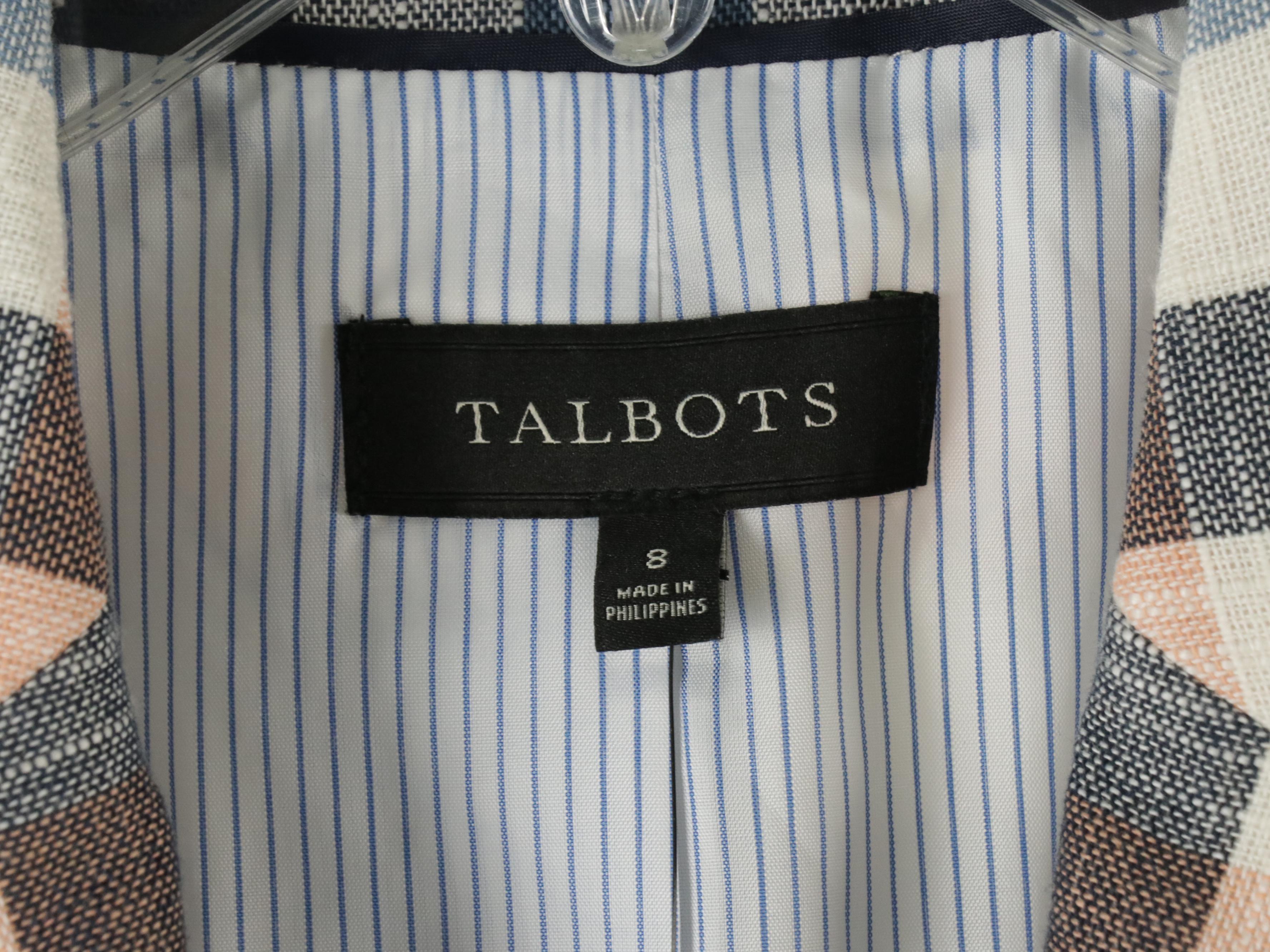 Talbots Chelsea Pants, Plaid Blazer, Button-Front Jacket and Blouses, With Tags