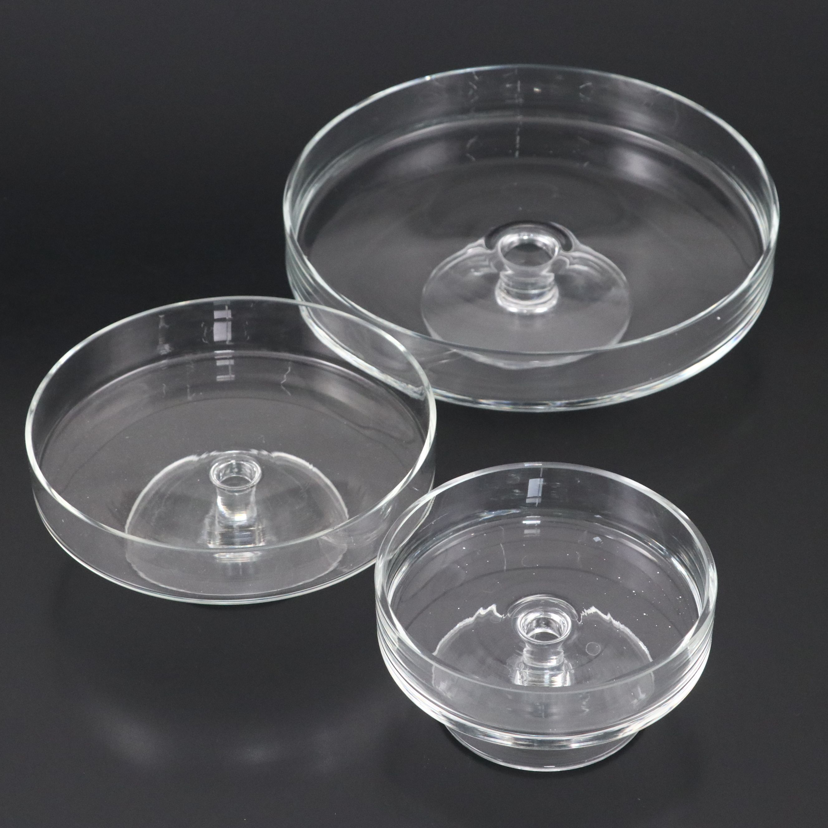 Clear Glass Pedestal Bowls